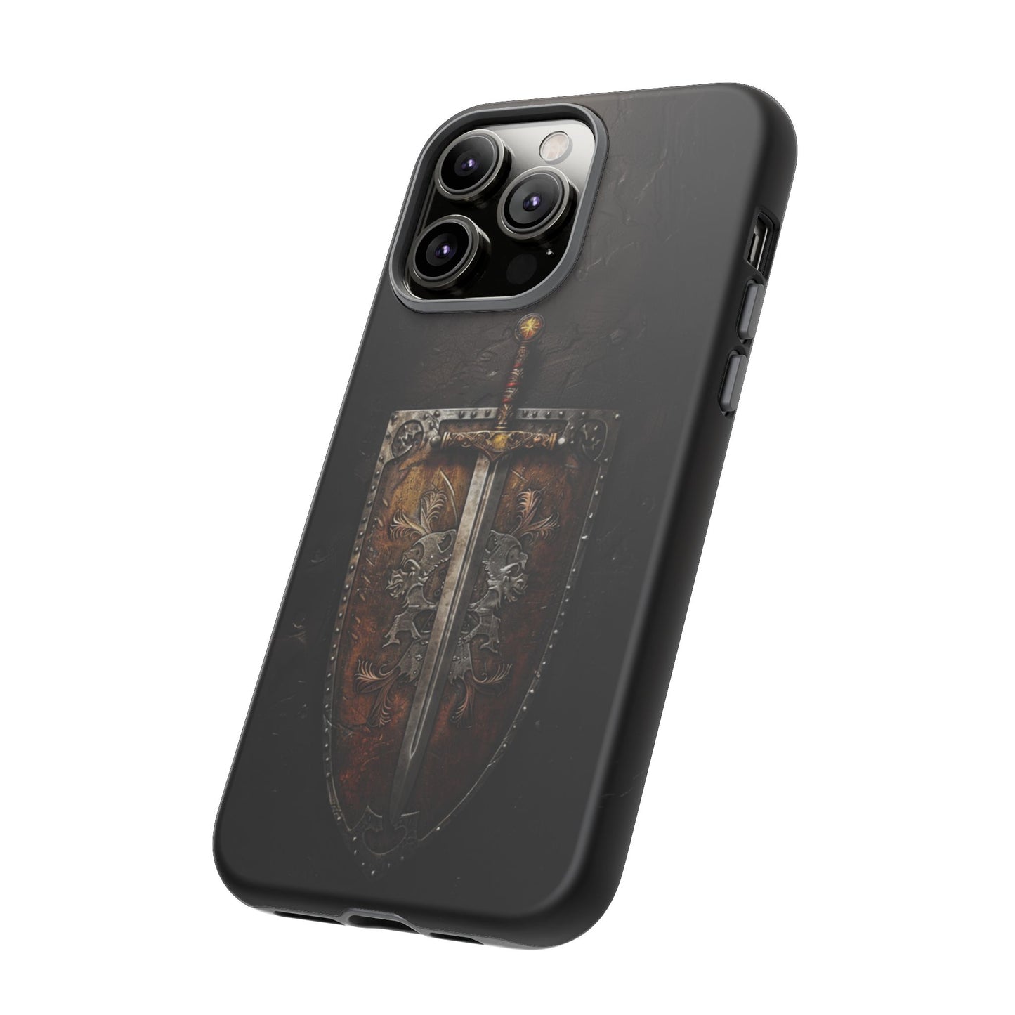 Medieval Sword and Shield Phone Case - For iPhone, Samsung Galaxy, and Google Pixel Devices