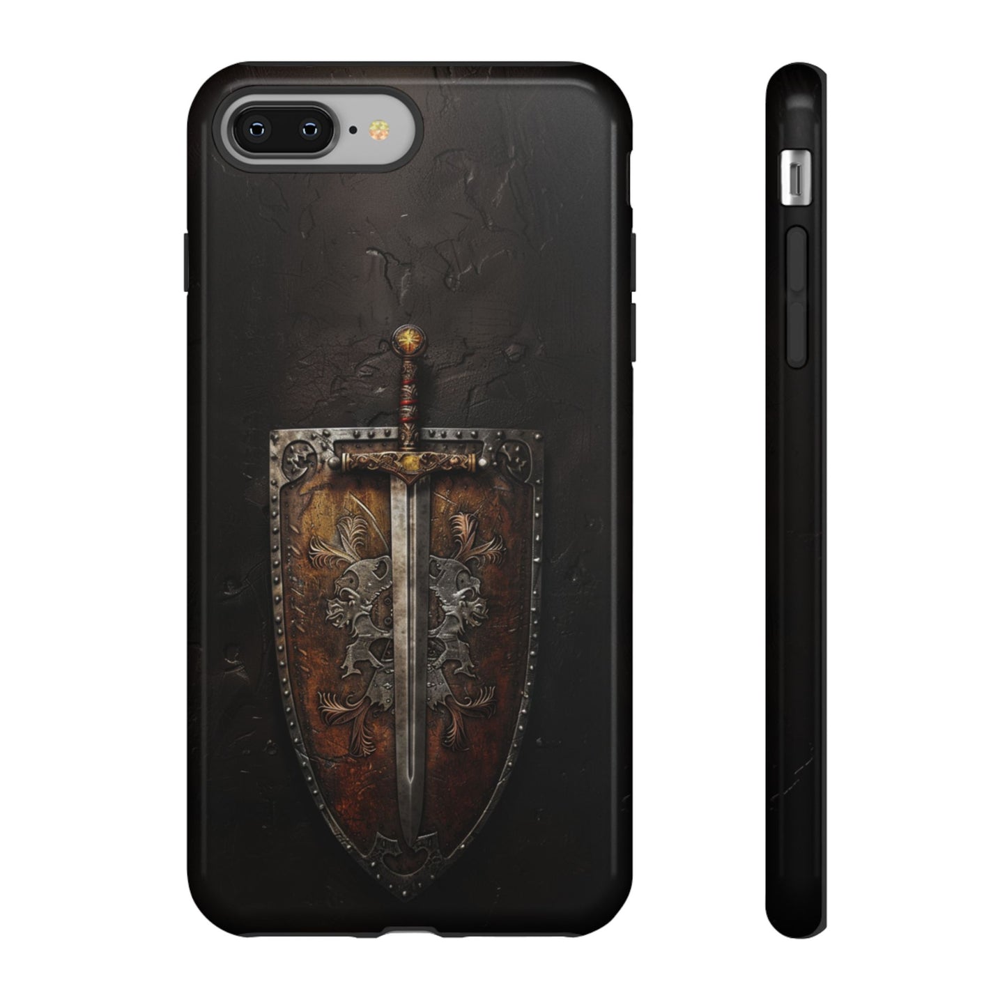 Medieval Sword and Shield Phone Case - For iPhone, Samsung Galaxy, and Google Pixel Devices