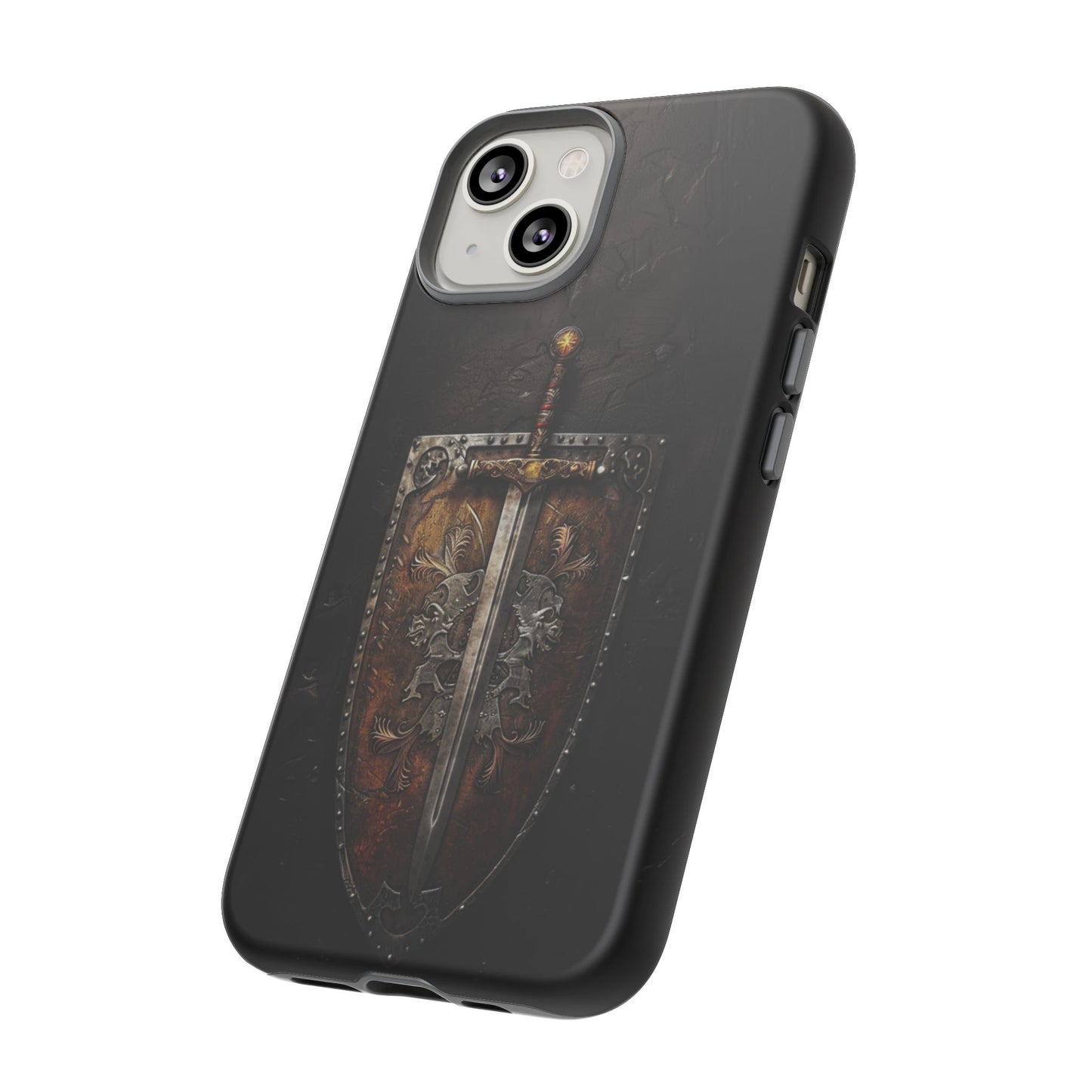 Medieval Sword and Shield Phone Case - For iPhone, Samsung Galaxy, and Google Pixel Devices