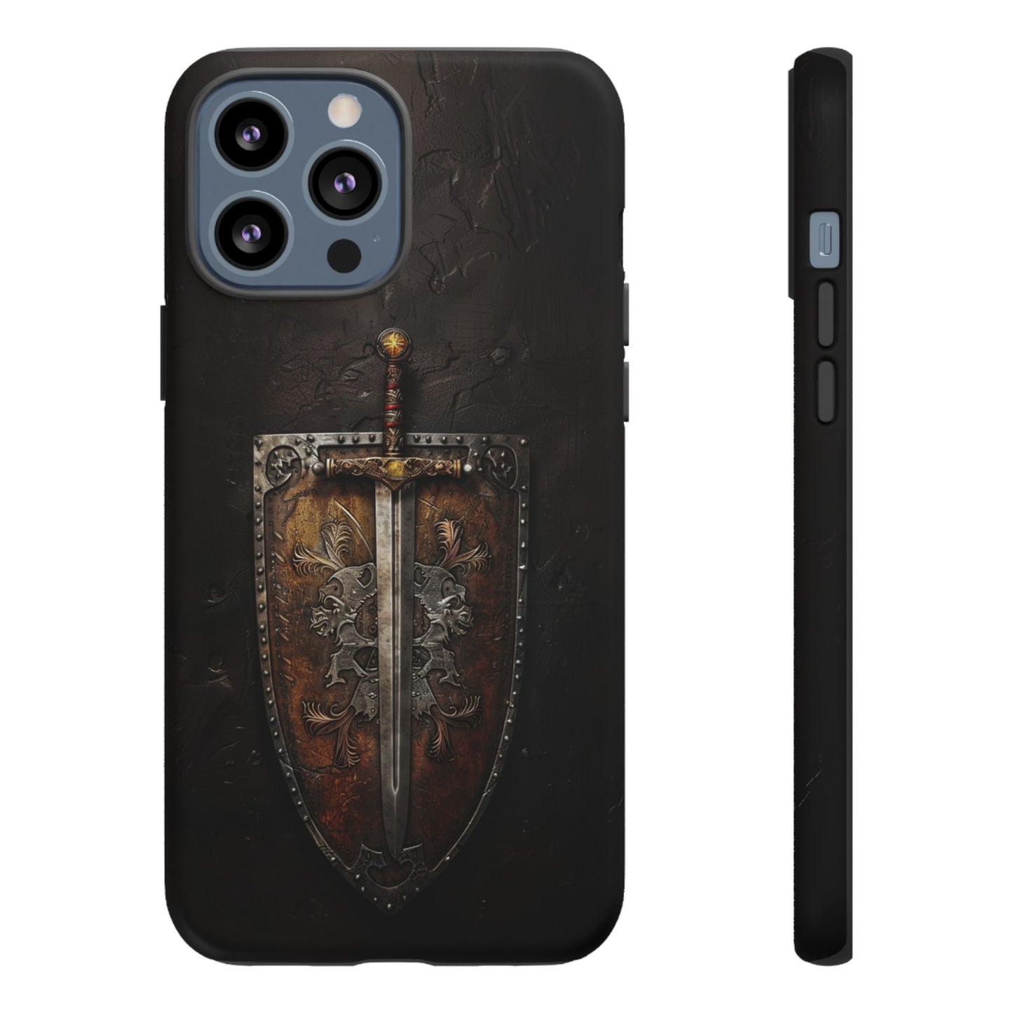Medieval Sword and Shield Phone Case - For iPhone, Samsung Galaxy, and Google Pixel Devices