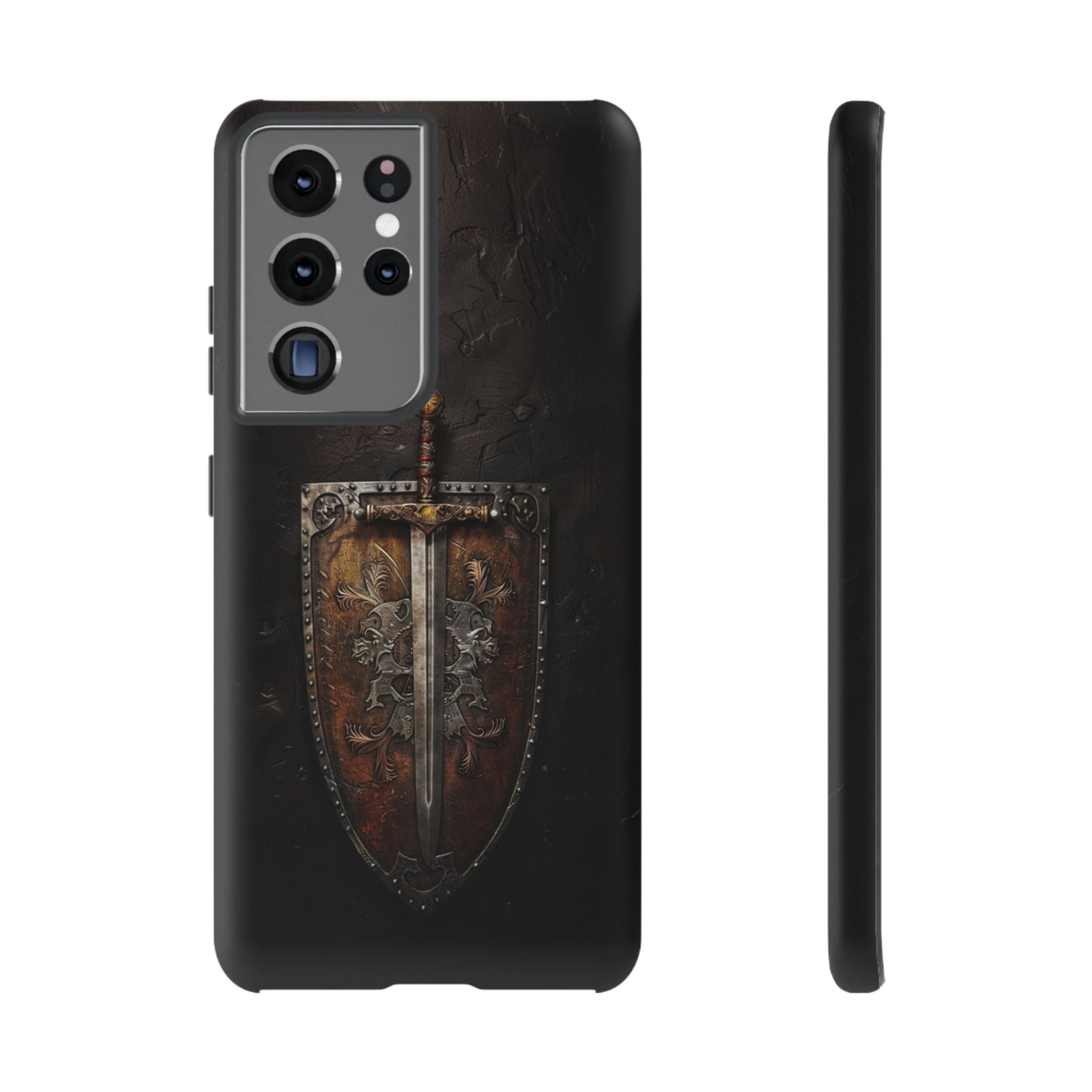 Medieval Sword and Shield Phone Case - For iPhone, Samsung Galaxy, and Google Pixel Devices