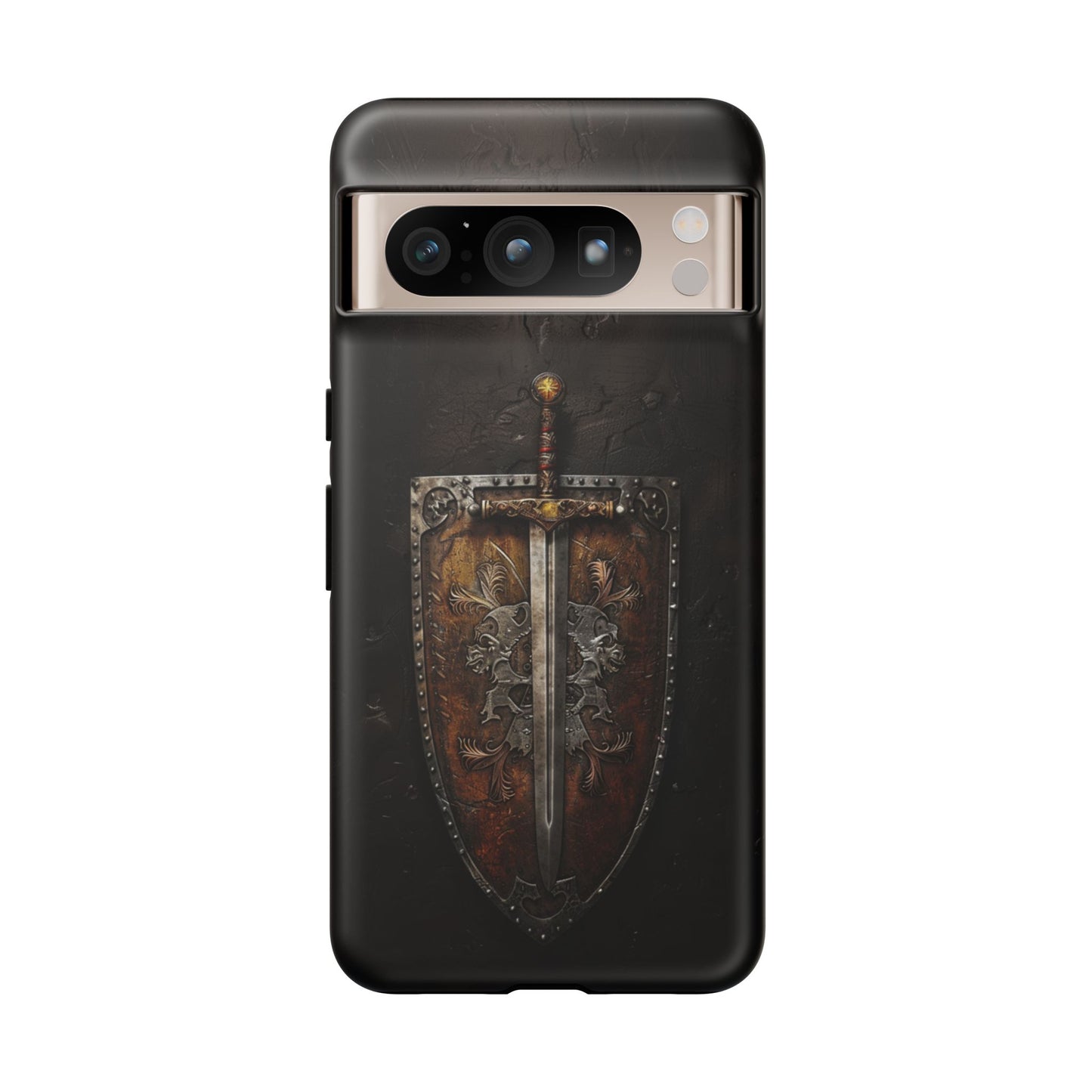 Medieval Sword and Shield Phone Case - For iPhone, Samsung Galaxy, and Google Pixel Devices