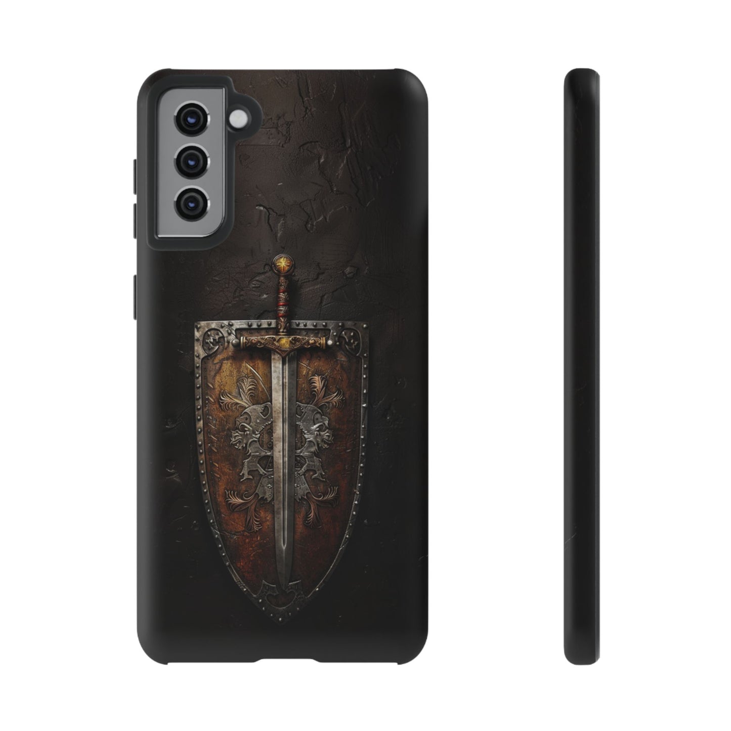 Medieval Sword and Shield Phone Case - For iPhone, Samsung Galaxy, and Google Pixel Devices