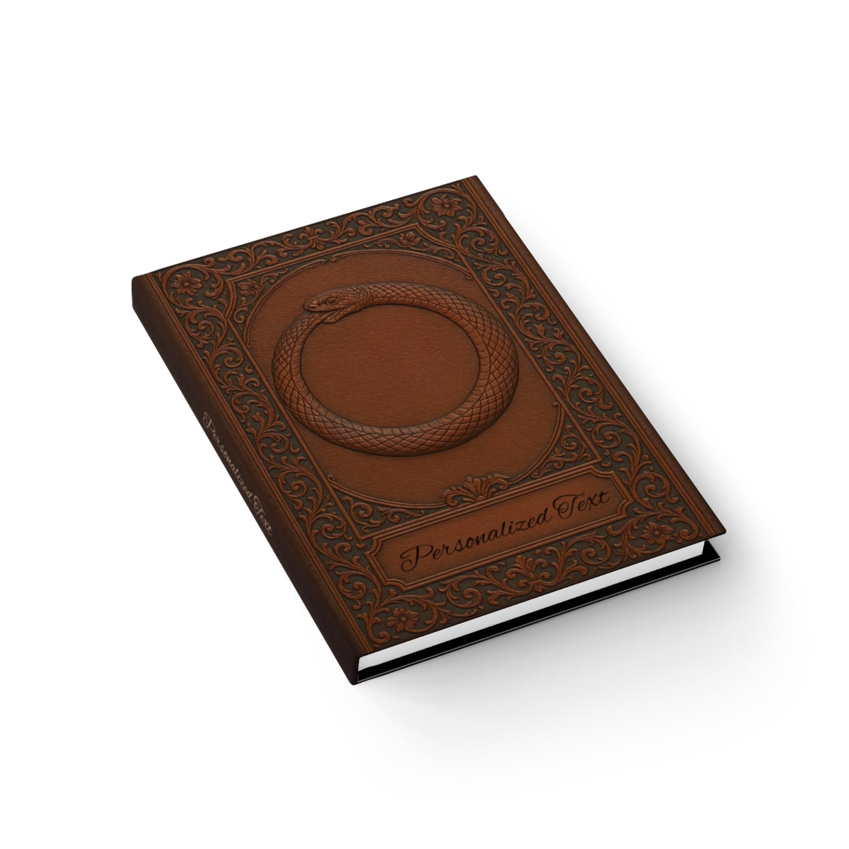 Ouroboros Leather-Style Notebook - Personalized Alchemy Journal