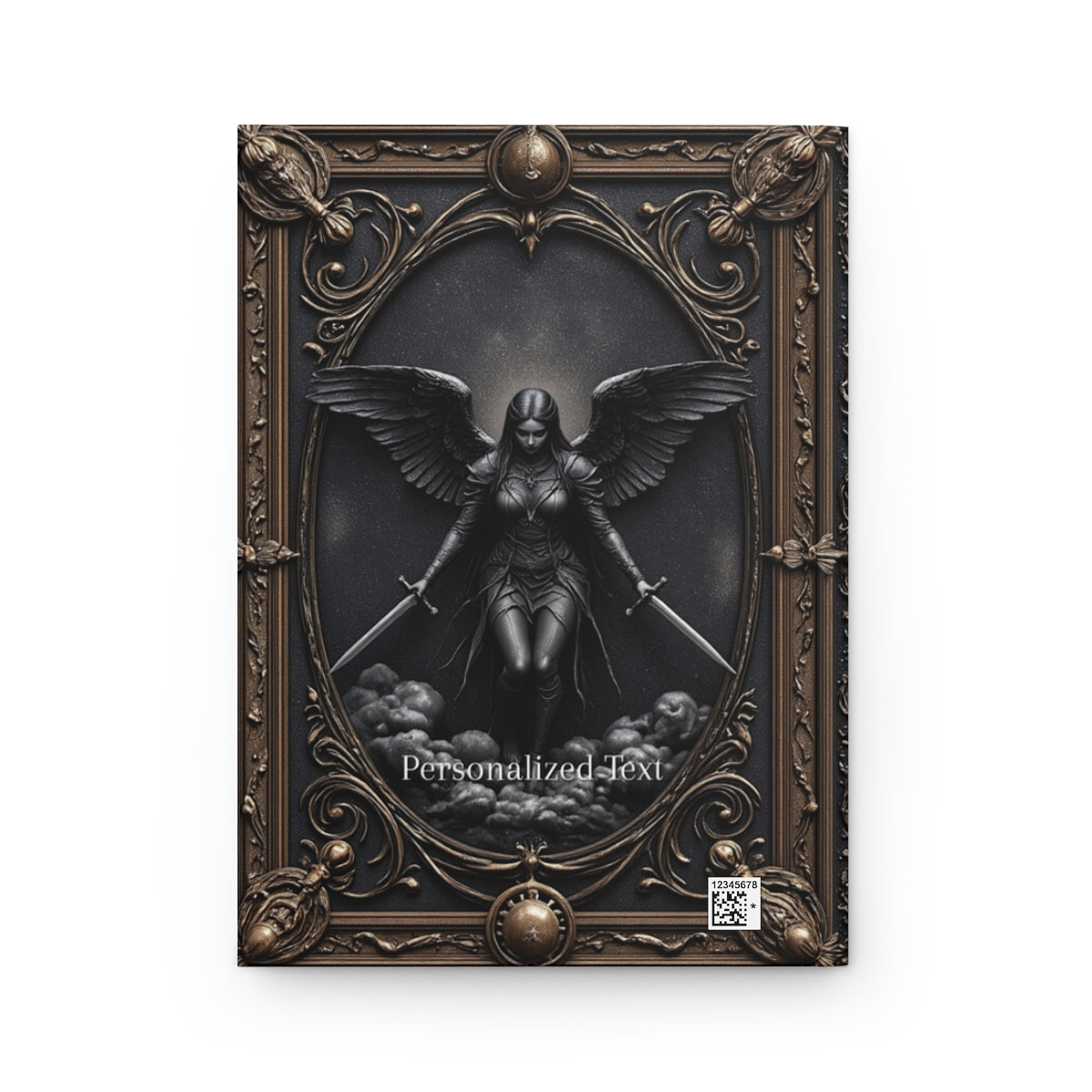 Dark Valkyrie Angel Journal - Personalized Gothic Warrior Notebook