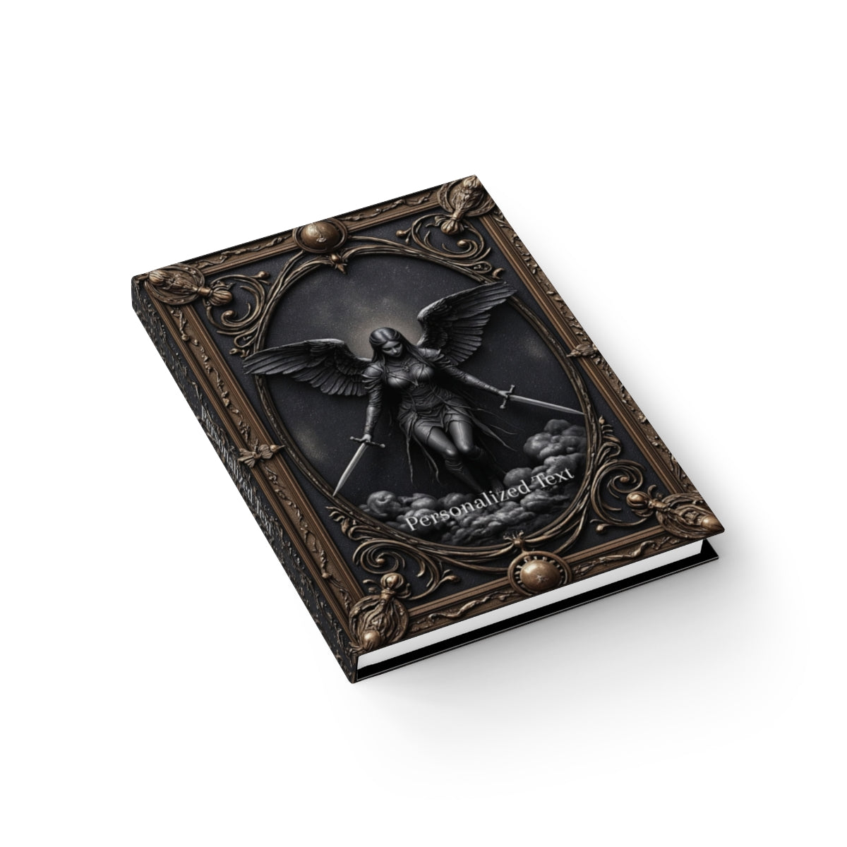 Dark Valkyrie Angel Journal - Personalized Gothic Warrior Notebook