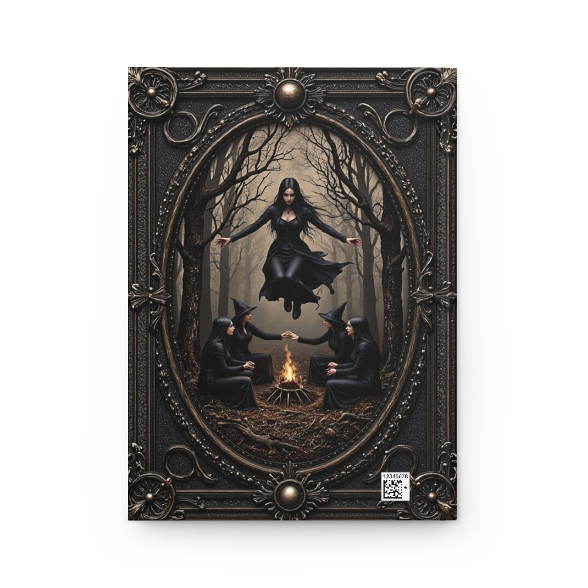 Witchy Ritual Circle Journal - Personalized Gothic Forest Notebook