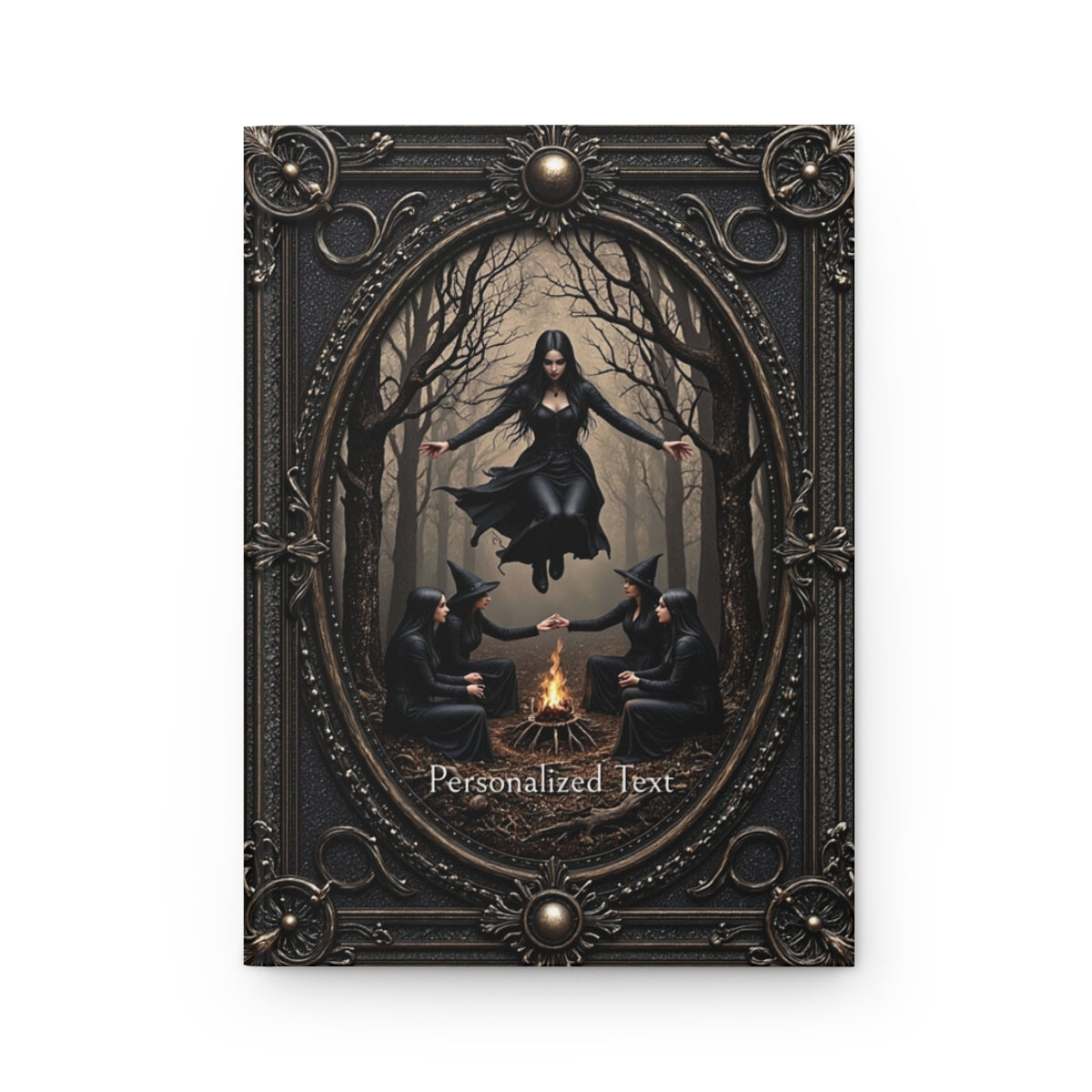Witchy Ritual Circle Journal - Personalized Gothic Forest Notebook