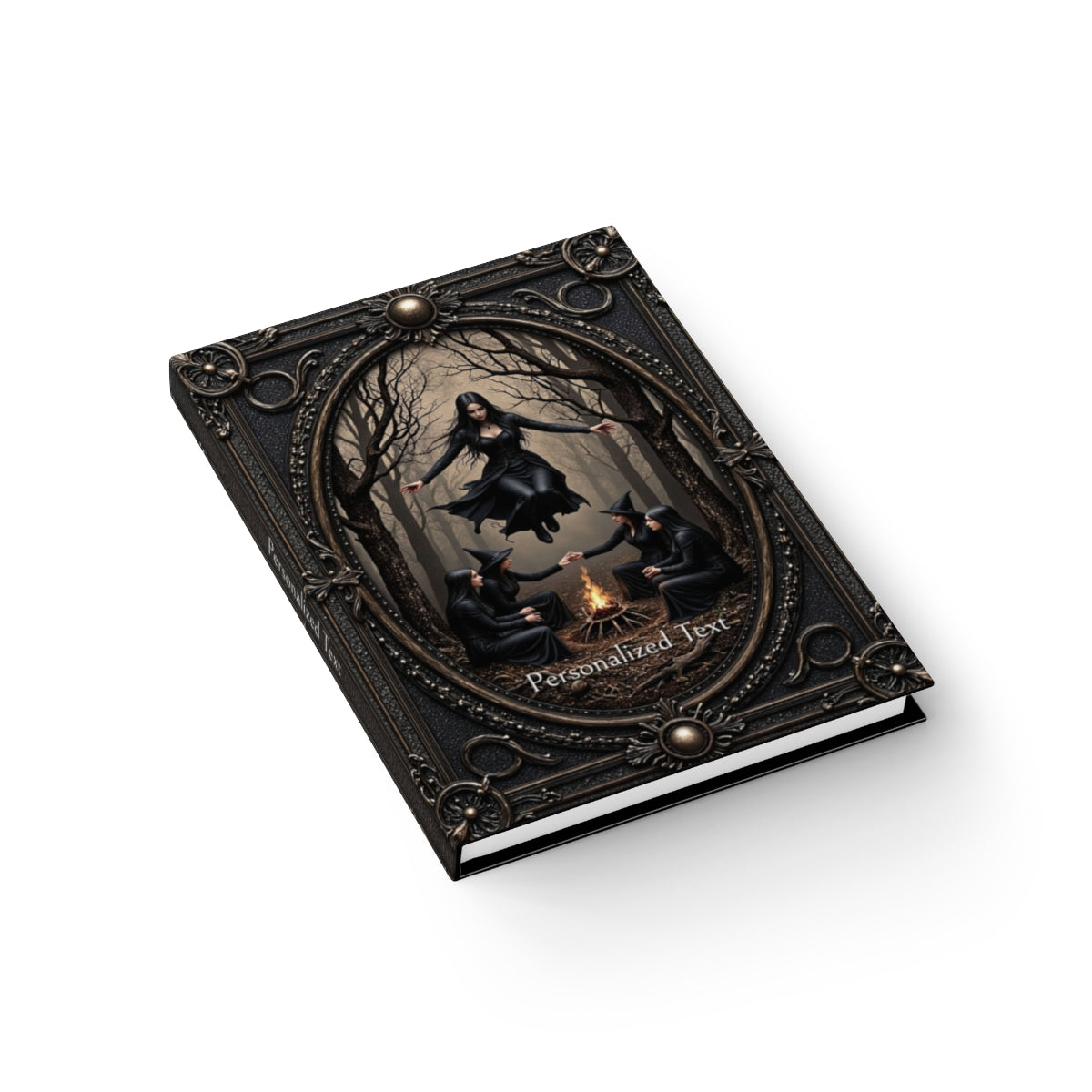 Witchy Ritual Circle Journal - Personalized Gothic Forest Notebook