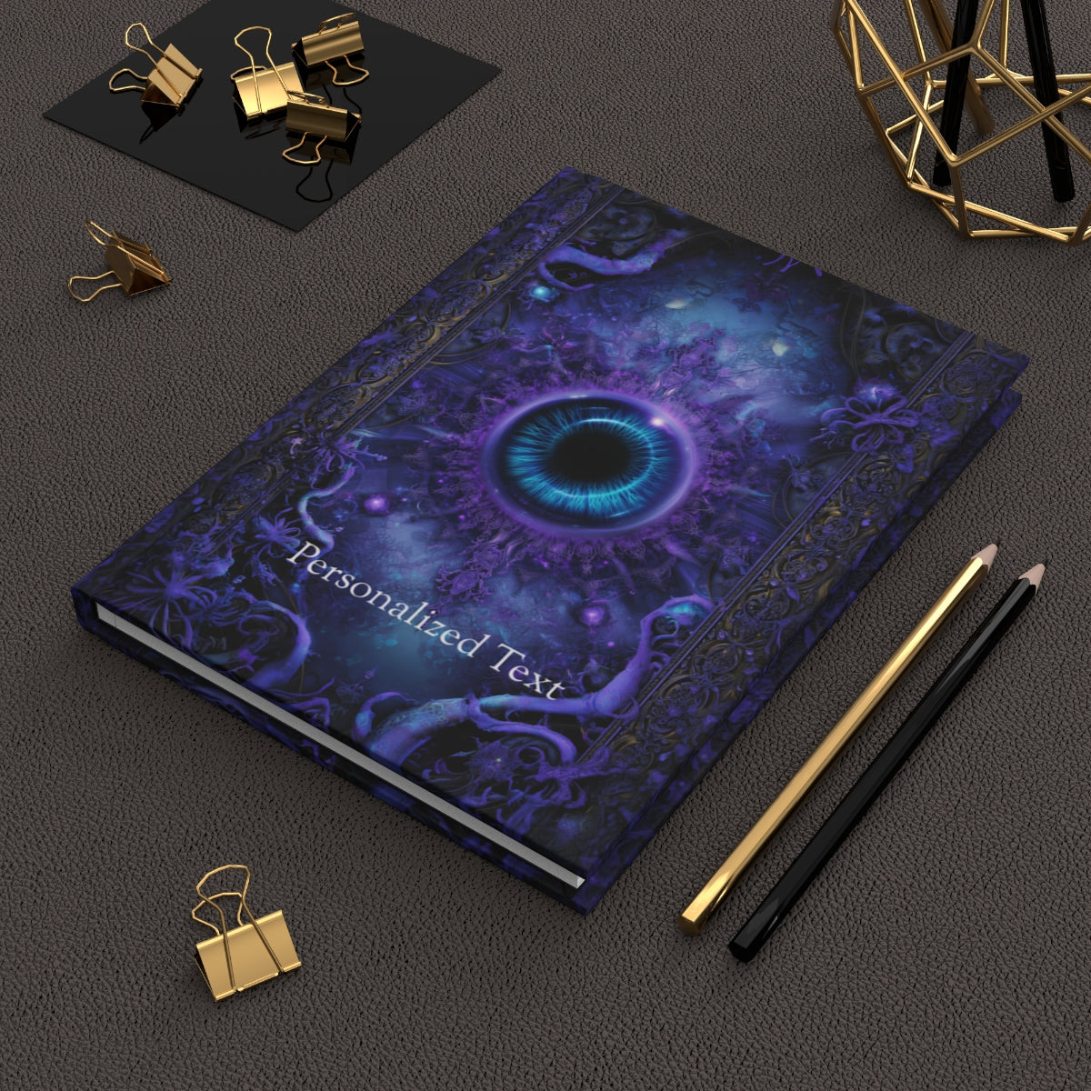 Mystic Third Eye Journal - Personalized Visionary Notebook in Deep Purple