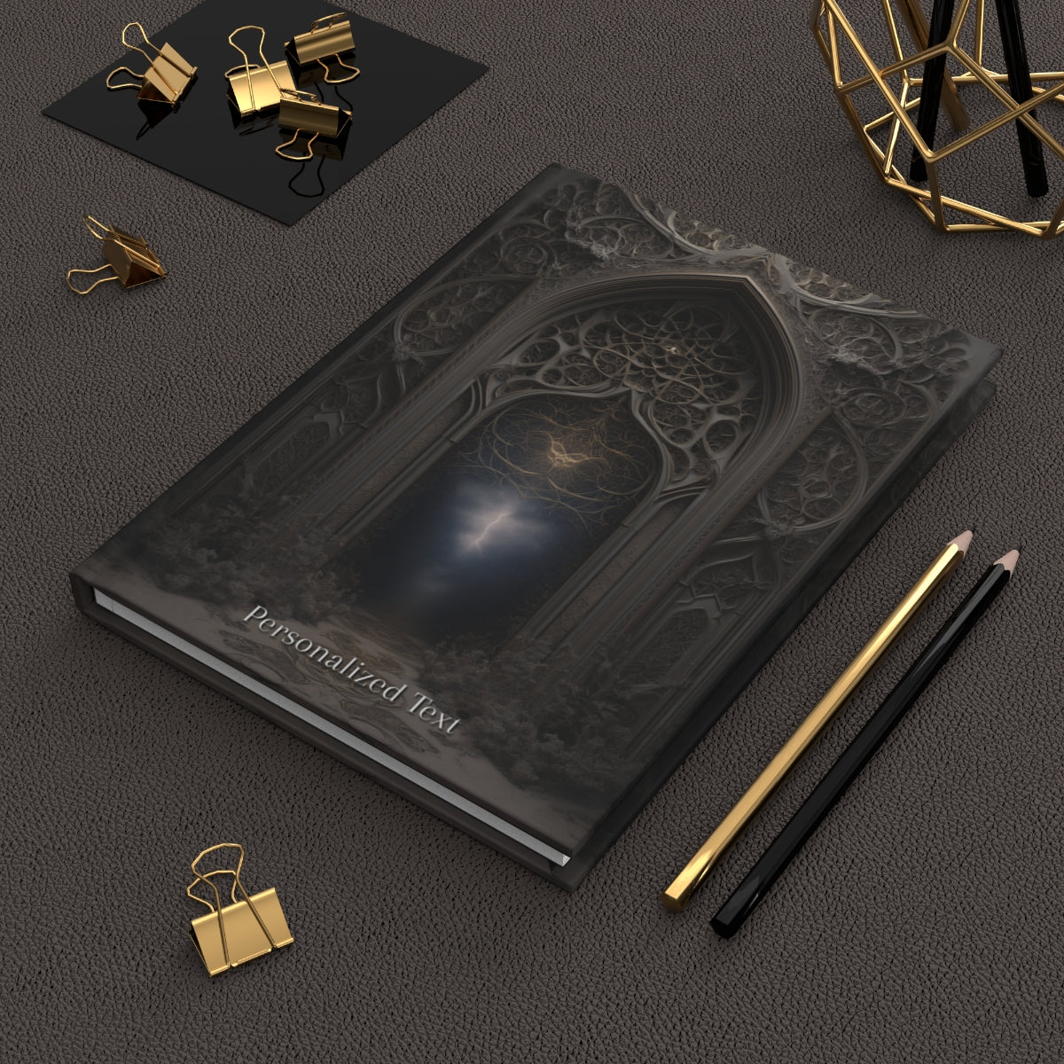 Celestial Gateway Journal - Personalized Gothic Arch Notebook for Mystics & Dreamers