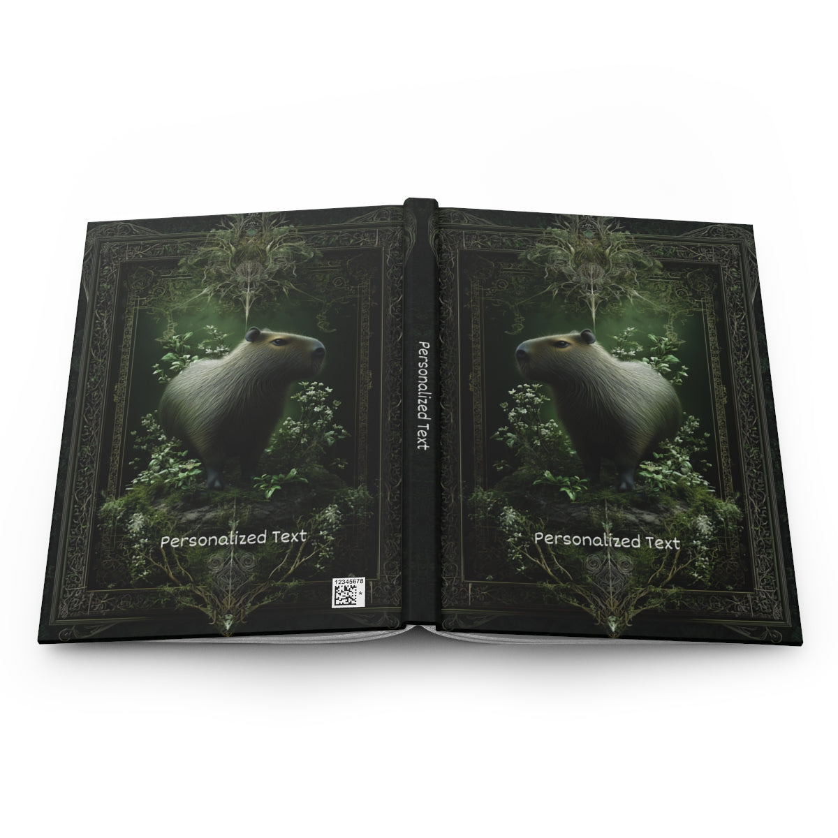 Mystical Capybara Journal - Personalized Forest Animal Notebook