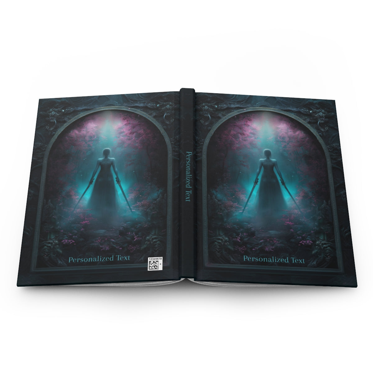 Mystic Warrior Notebook - Personalized Fantasy Journal with Dual Blades
