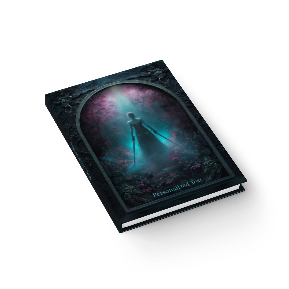 Mystic Warrior Notebook - Personalized Fantasy Journal with Dual Blades