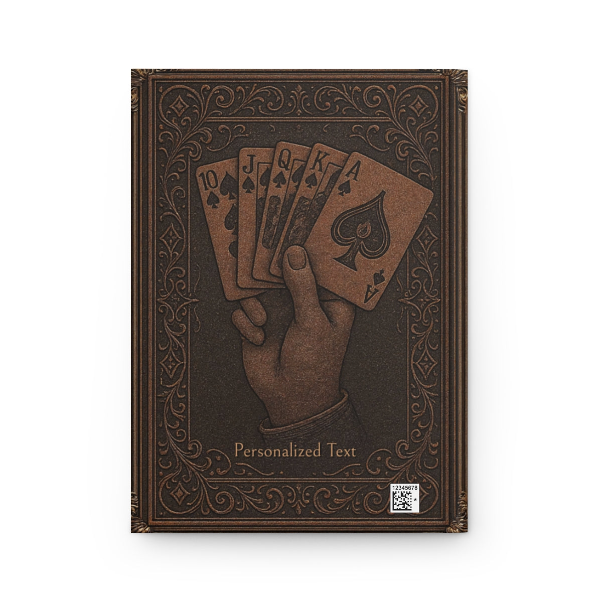Royal Flush Poker Notebook - Personalized Vintage Playing Card Journal