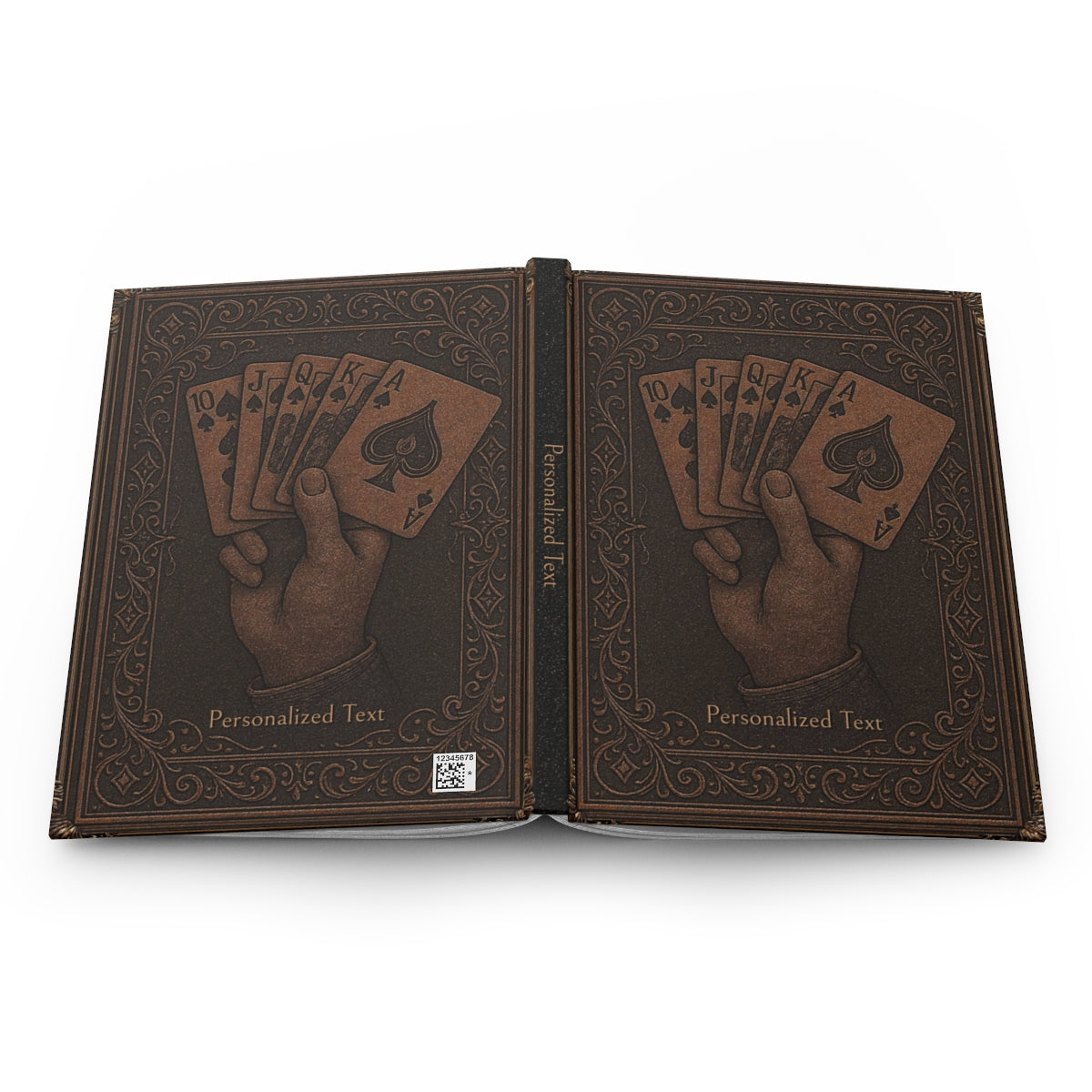 Royal Flush Poker Notebook - Personalized Vintage Playing Card Journal