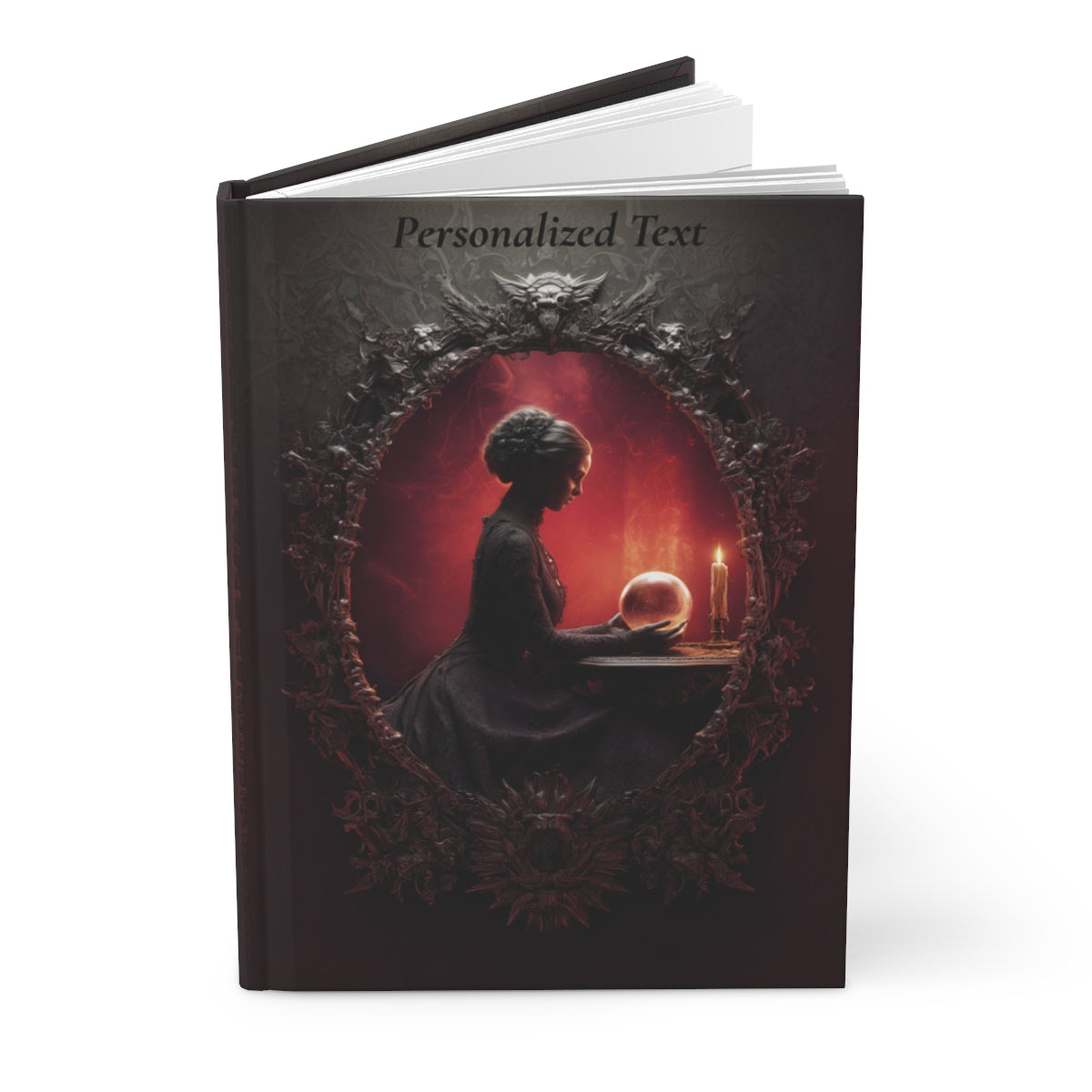 Gothic Seer Crystal Ball Notebook - Personalized Mystical Journal