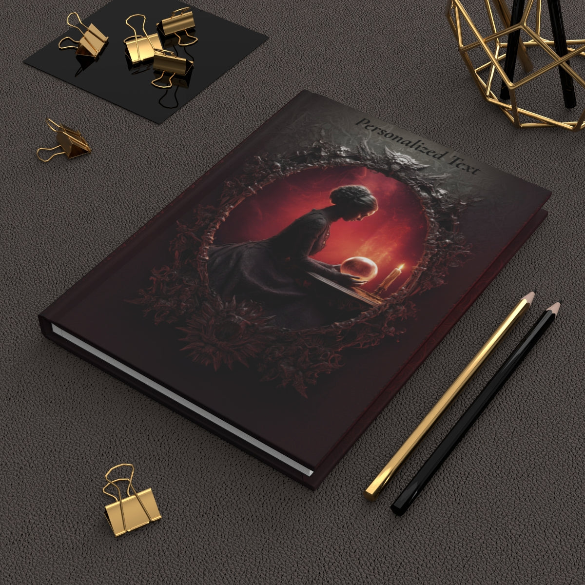 Gothic Seer Crystal Ball Notebook - Personalized Mystical Journal