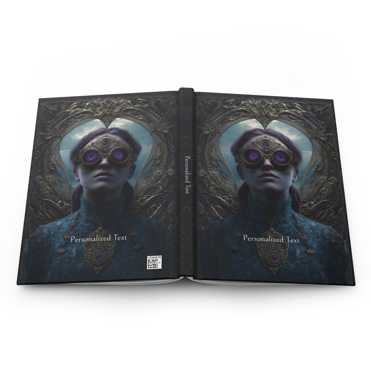 Personalized Steampunk Visionary Journal - Gothic Goggle Girl Notebook