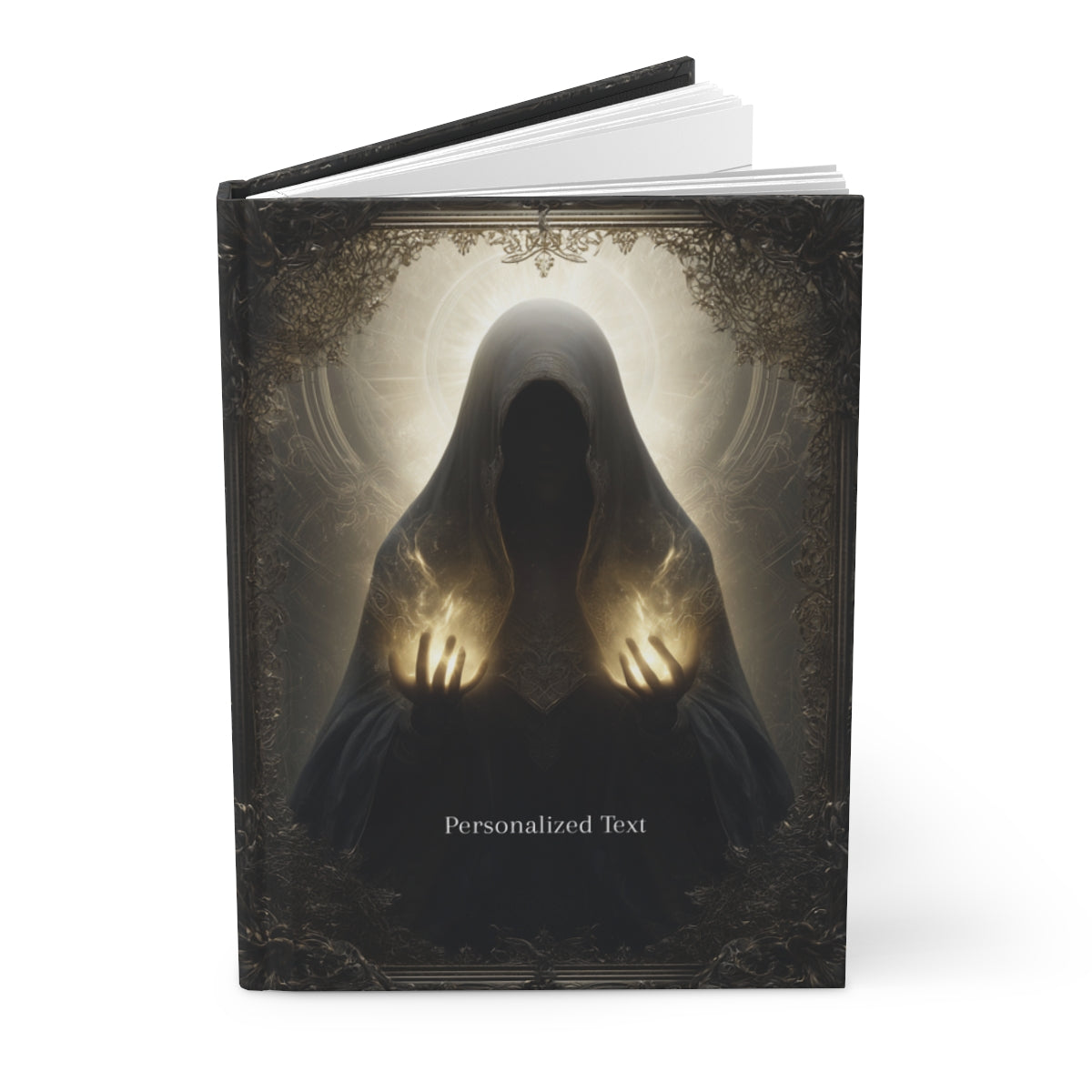 Mystic Flame Journal - Personalized Gothic Spellcaster Notebook