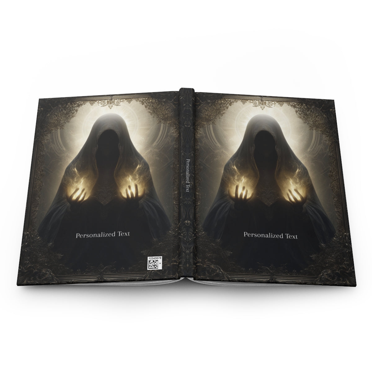 Mystic Flame Journal - Personalized Gothic Spellcaster Notebook