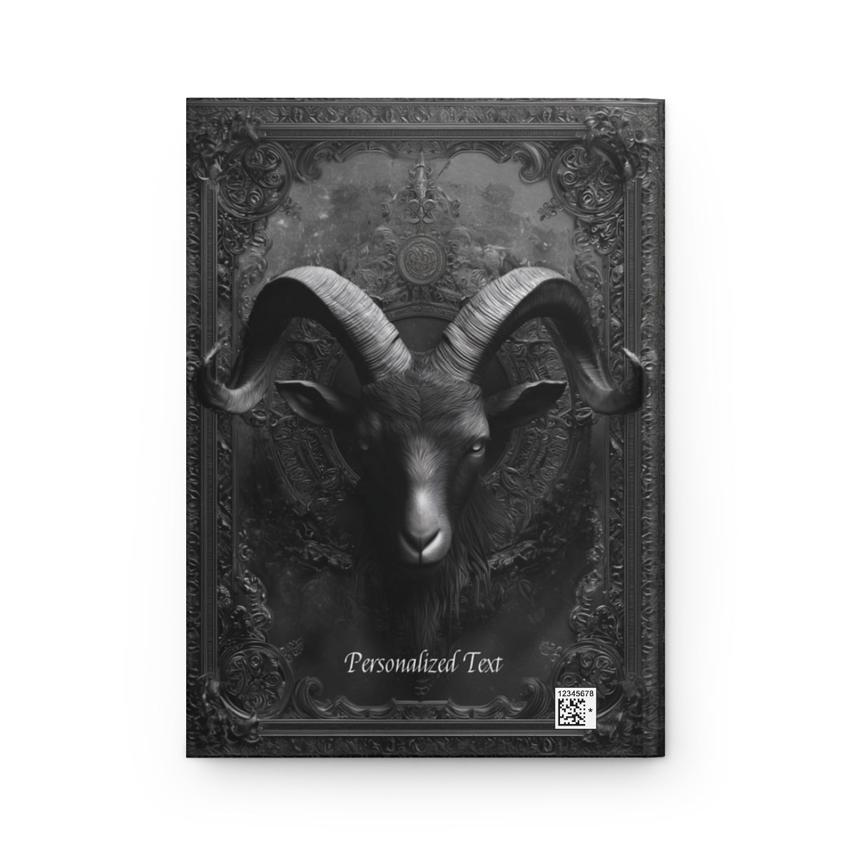 Gothic Ram Head Journal - Dark Aesthetic Personalized Notebook