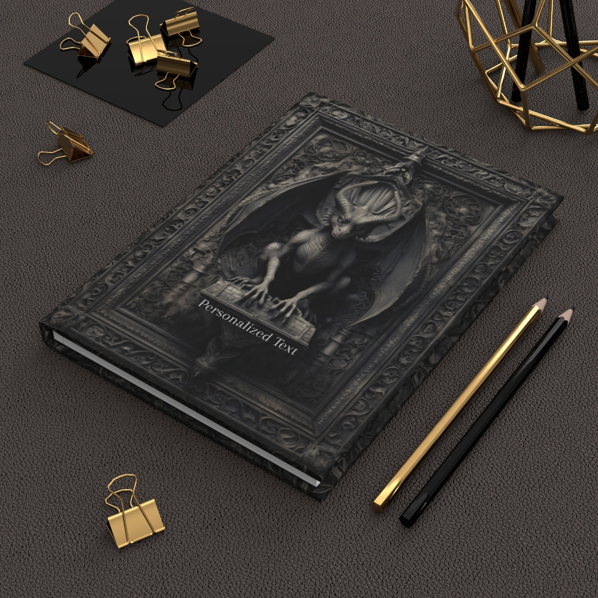 Gothic Dragon Guardian Journal - Custom Fantasy Notebook with Personalized Text