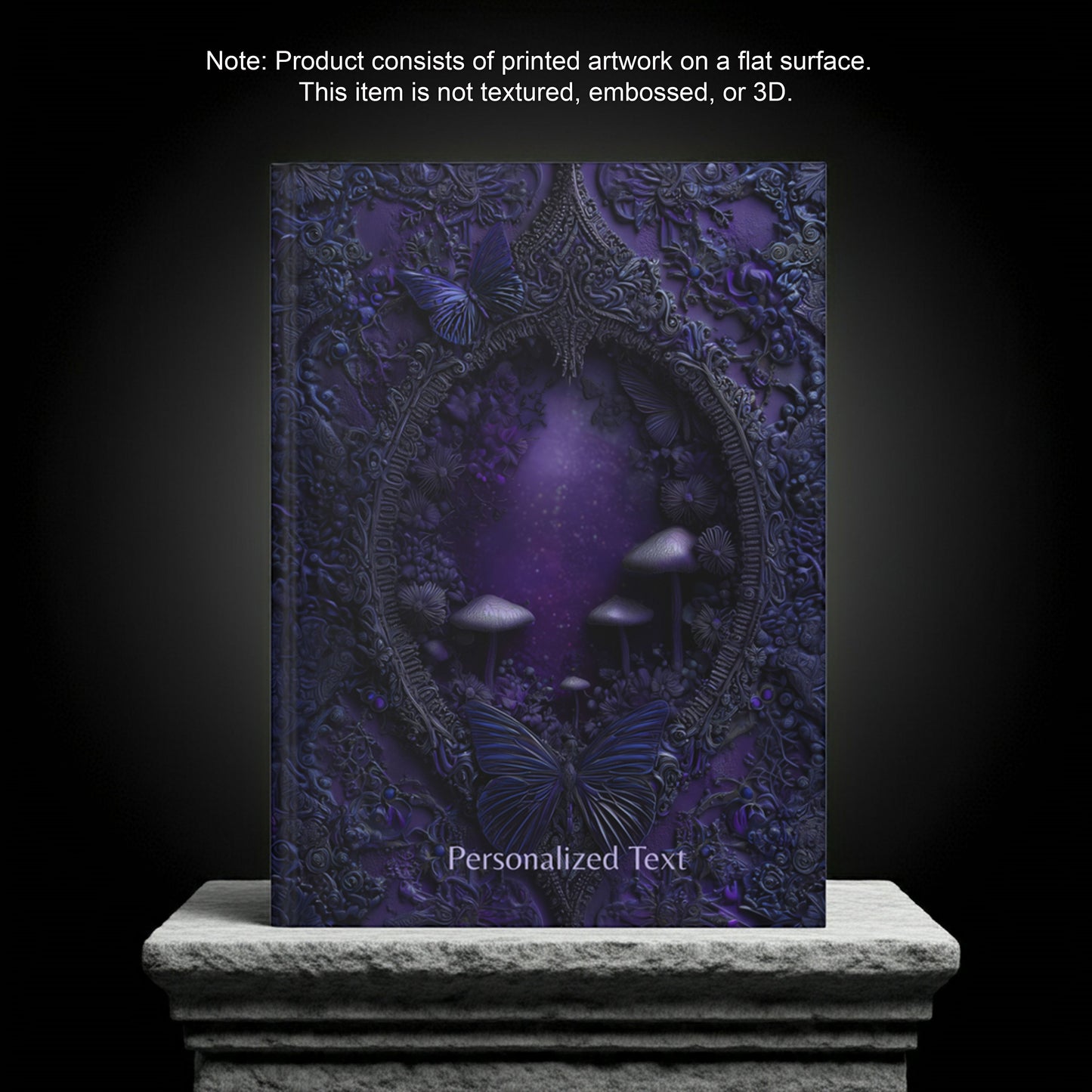 Enchanted Butterfly Forest Journal - Gothic Fantasy Notebook with Optional Personalized Text