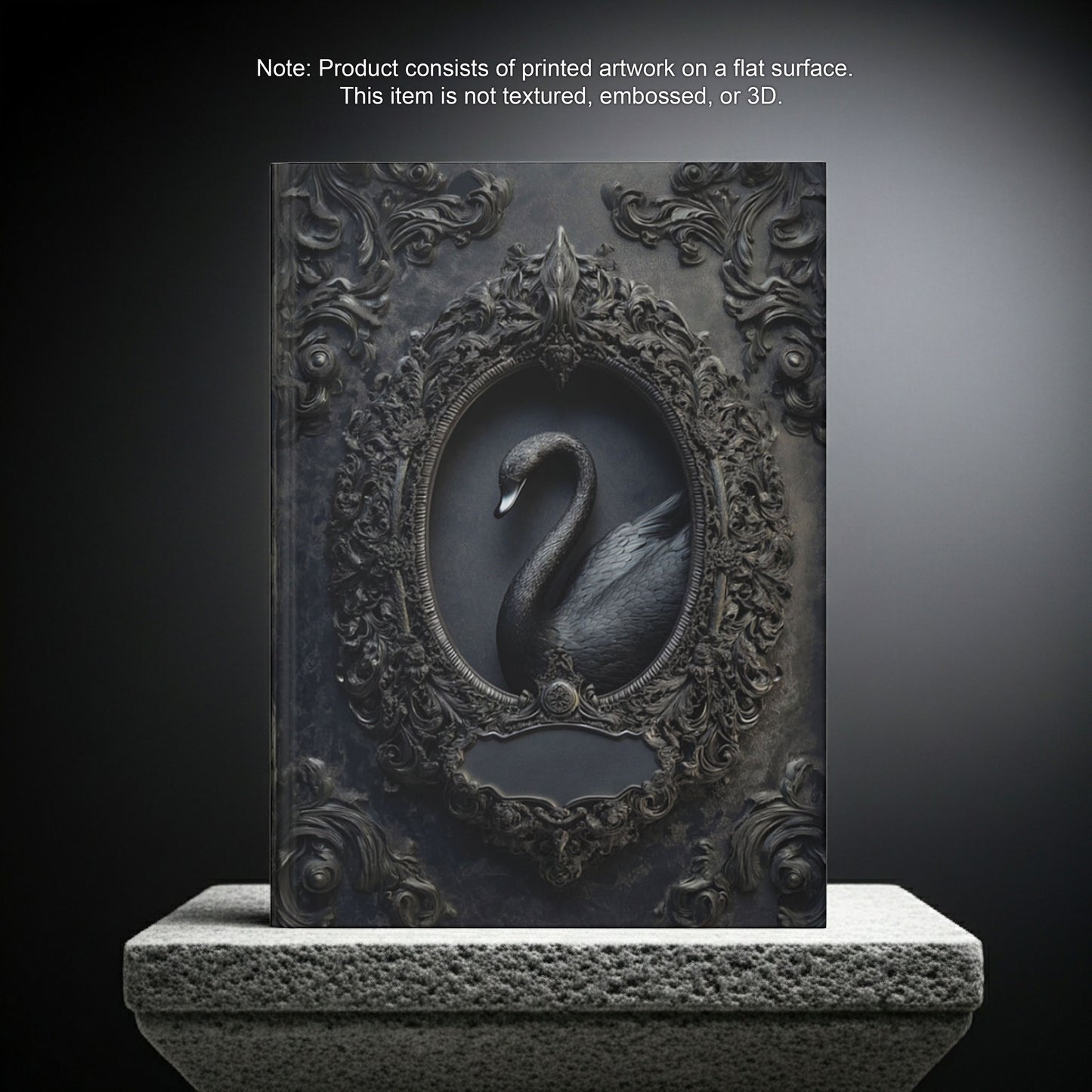 Black Swan Gothic Journal - Dark Elegance Notebook with Optional Personalized Text