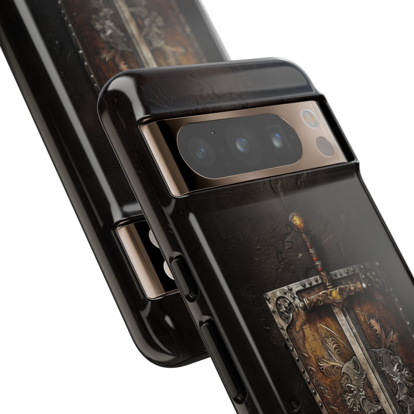 Medieval Sword and Shield Phone Case - For iPhone, Samsung Galaxy, and Google Pixel Devices