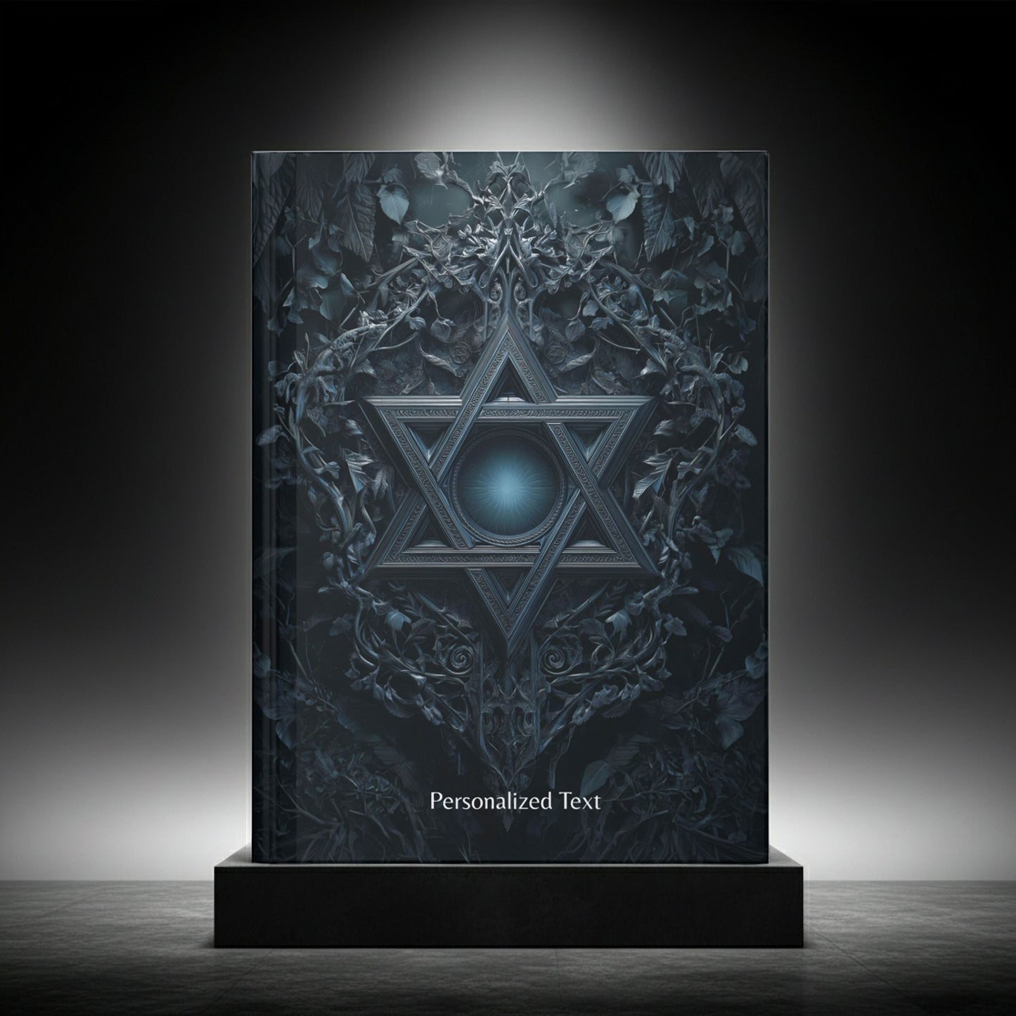 Gothic Star of David Journal, Gothic Mystical Notebook, Dark Esoteric Grimoire, Personalized Hardcover & Spiral Journal