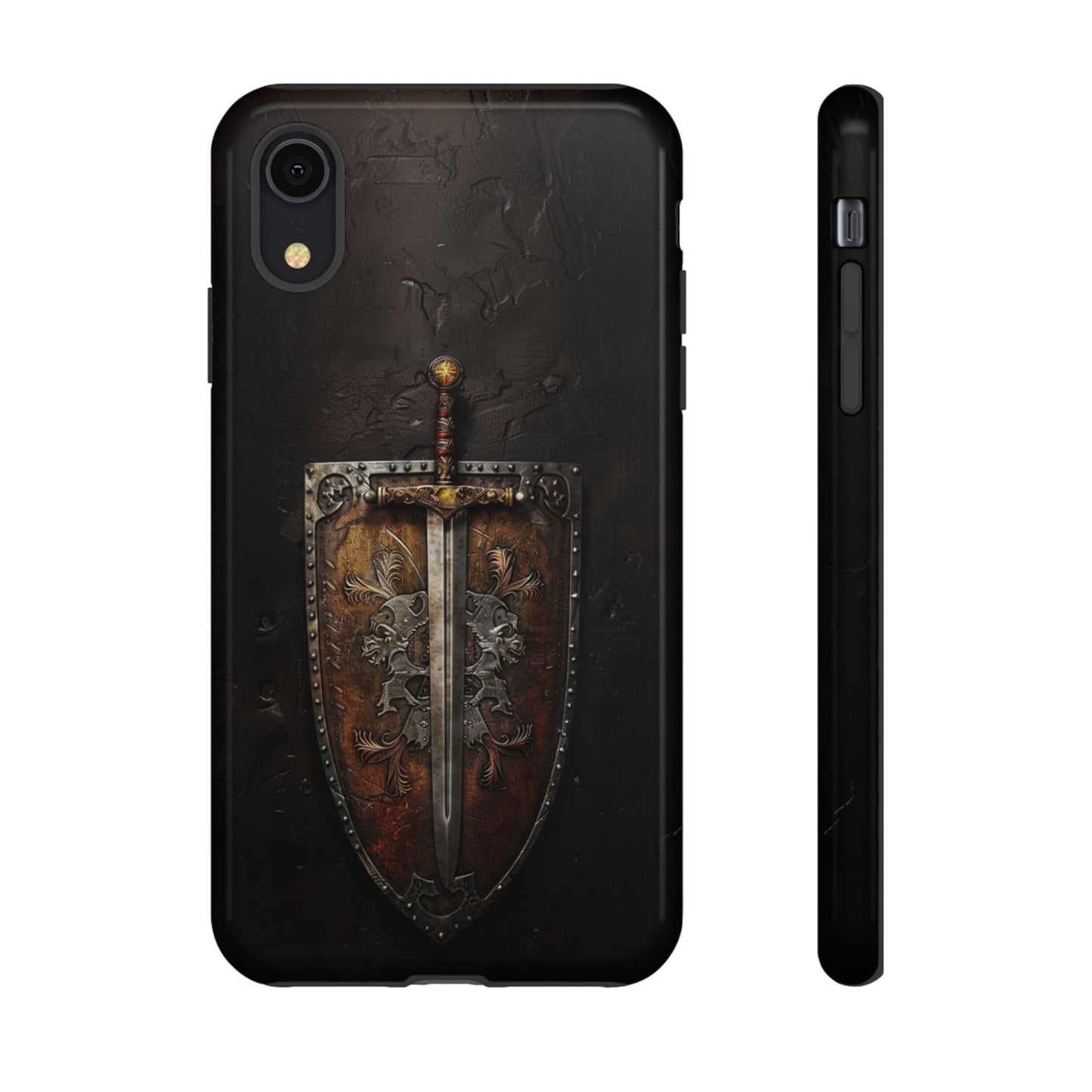 Medieval Sword and Shield Phone Case - For iPhone, Samsung Galaxy, and Google Pixel Devices
