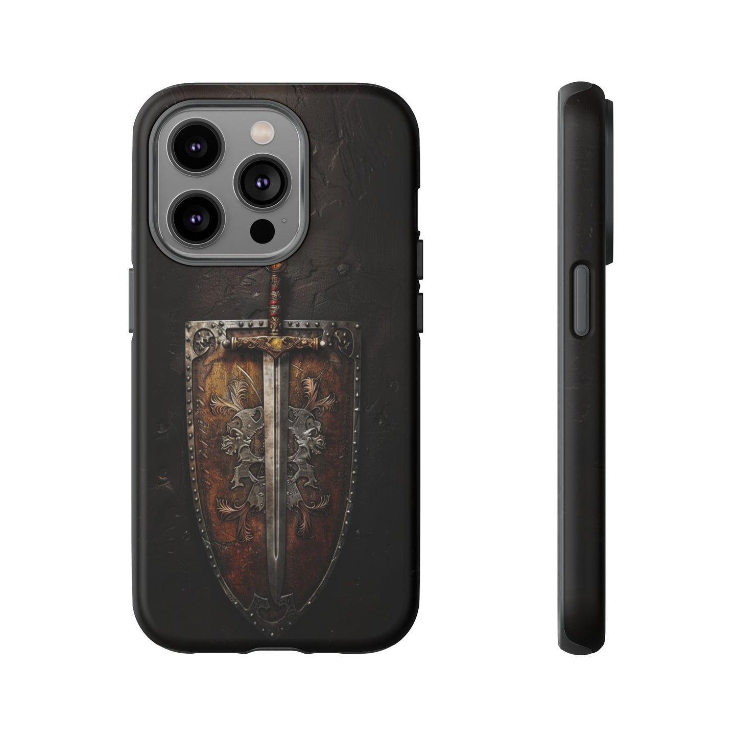 Medieval Sword and Shield Phone Case - For iPhone, Samsung Galaxy, and Google Pixel Devices