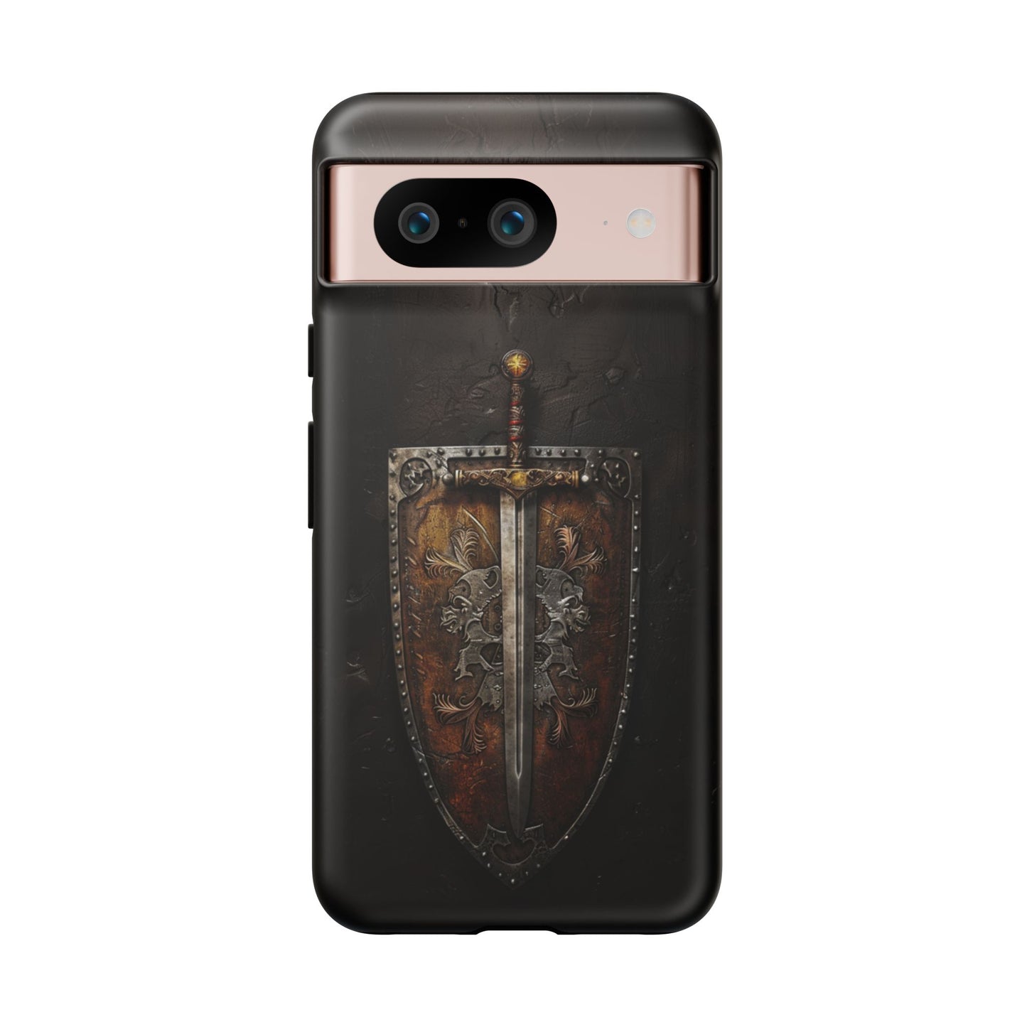 Medieval Sword and Shield Phone Case - For iPhone, Samsung Galaxy, and Google Pixel Devices