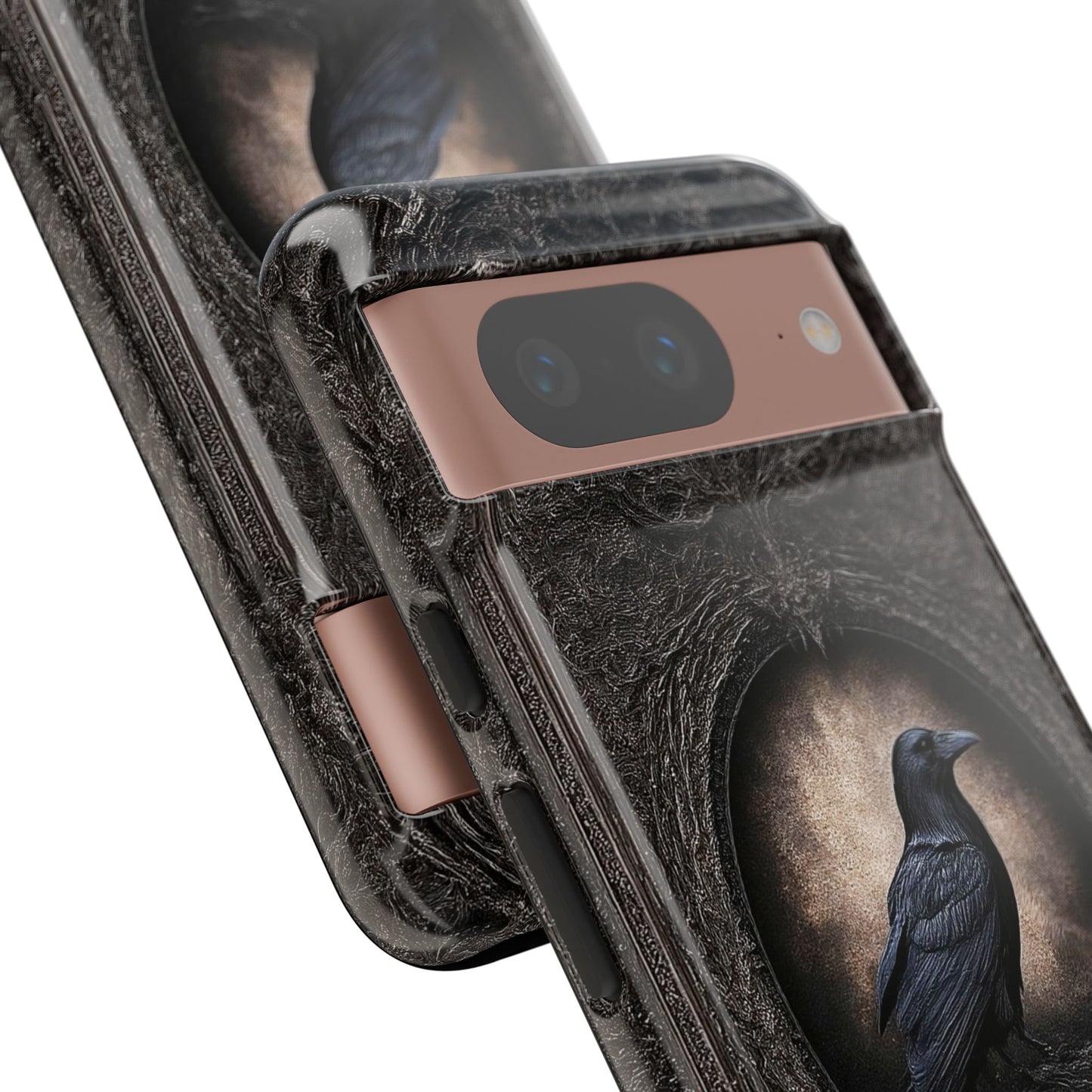 Gothic Raven Phone Case - Mysterious Dark Bird Design