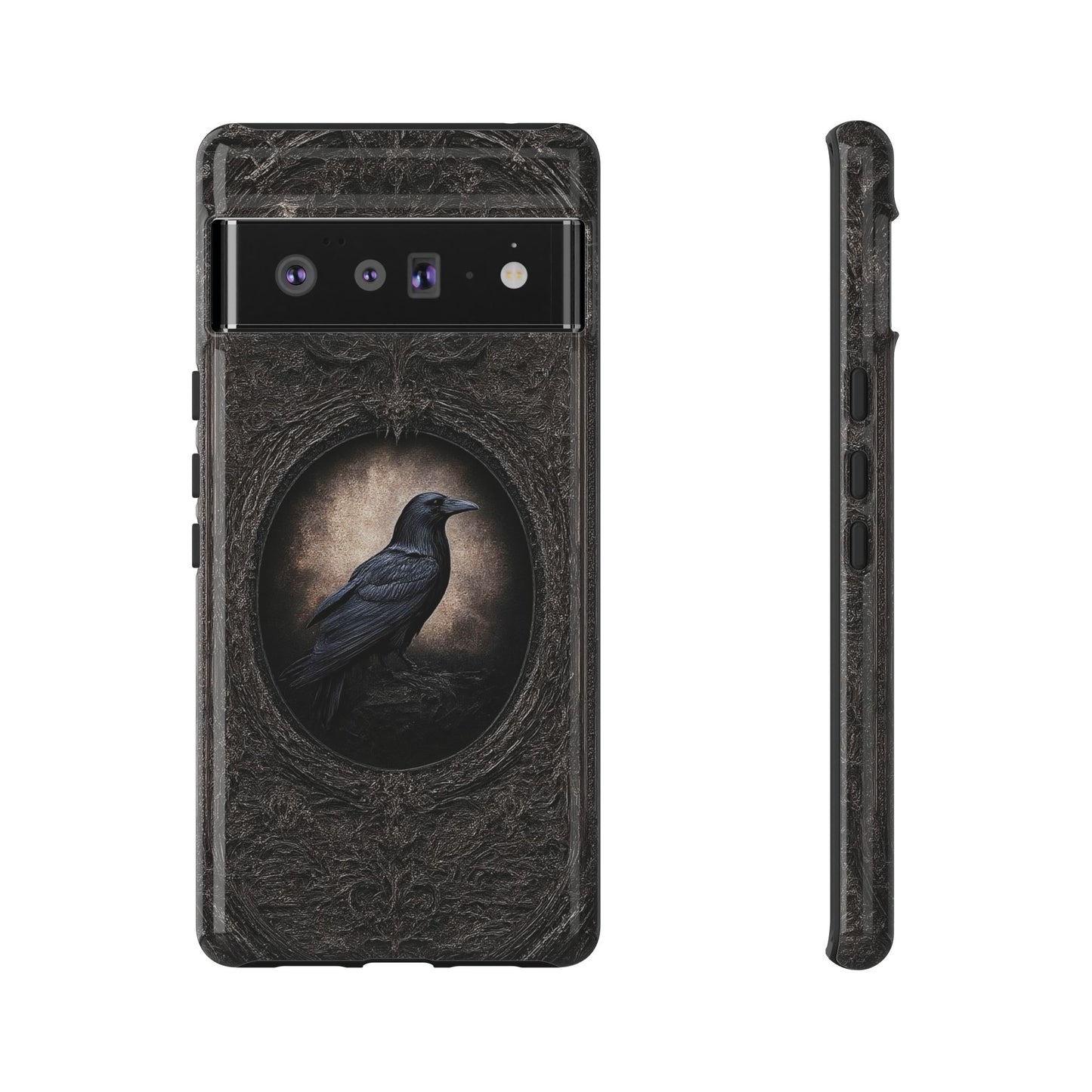 Gothic Raven Phone Case - Mysterious Dark Bird Design