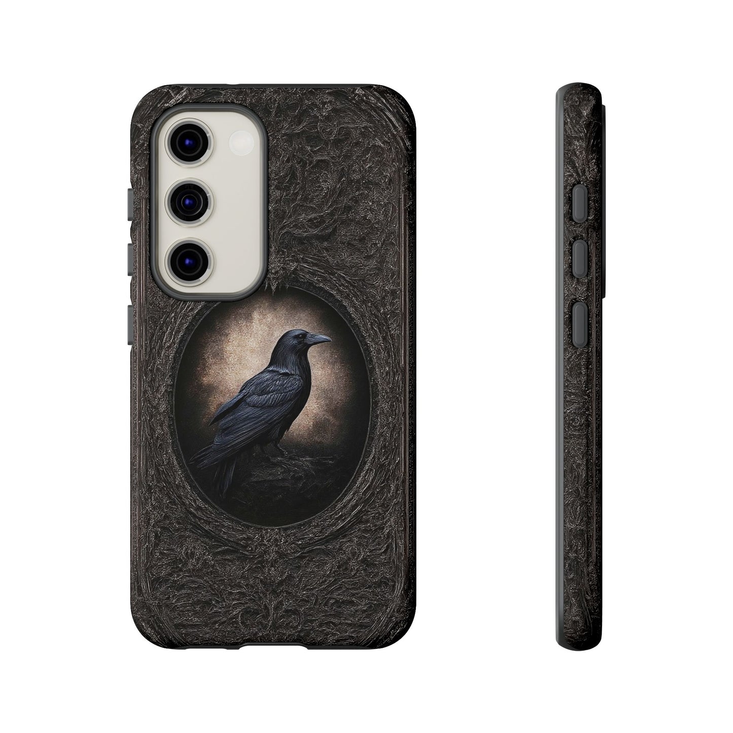 Gothic Raven Phone Case - Mysterious Dark Bird Design