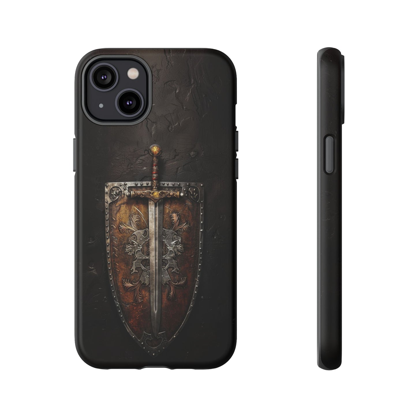 Medieval Sword and Shield Phone Case - For iPhone, Samsung Galaxy, and Google Pixel Devices