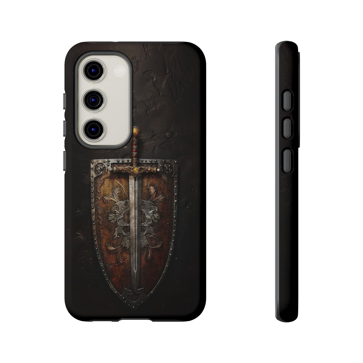 Medieval Sword and Shield Phone Case - For iPhone, Samsung Galaxy, and Google Pixel Devices