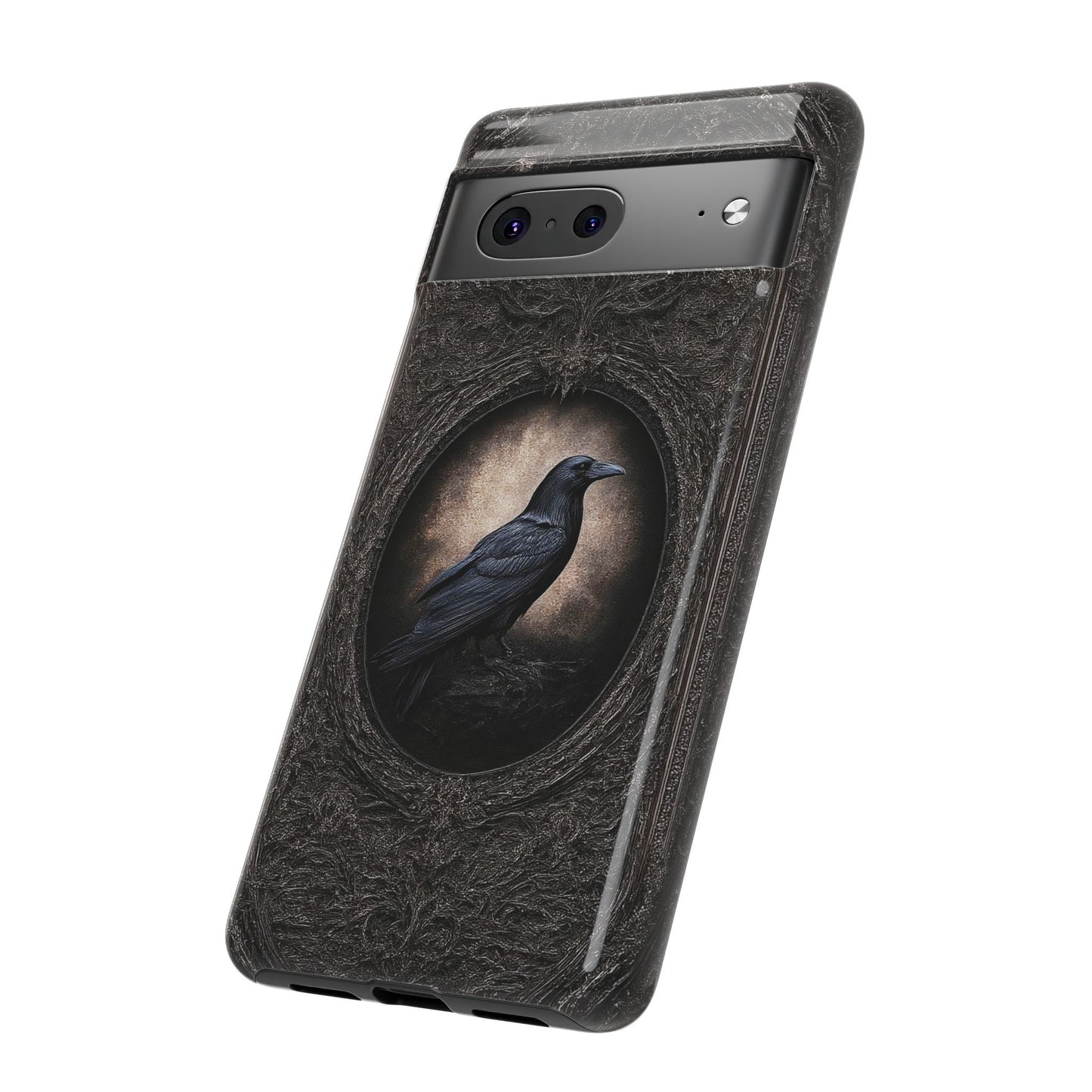 Gothic Raven Phone Case - Mysterious Dark Bird Design