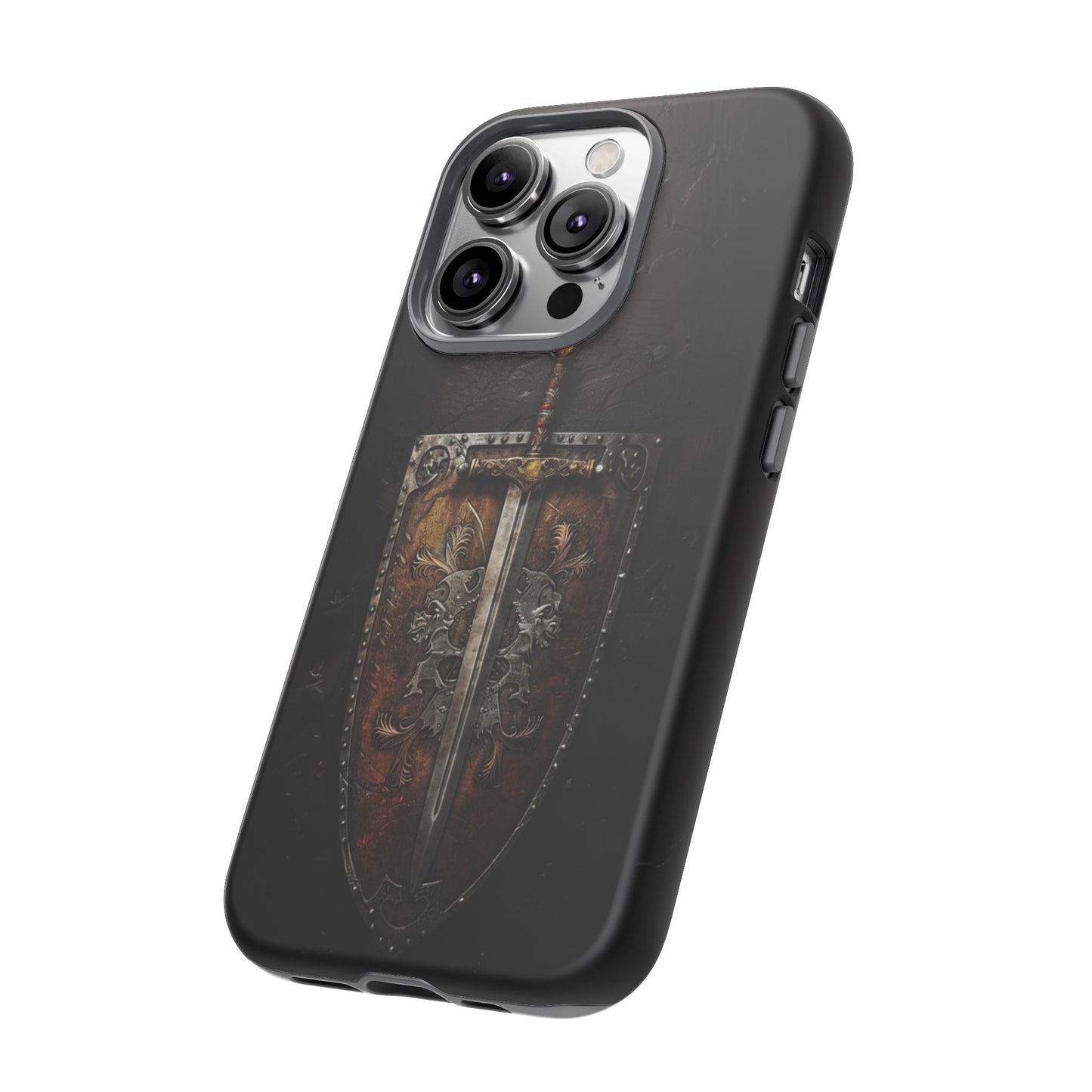 Medieval Sword and Shield Phone Case - For iPhone, Samsung Galaxy, and Google Pixel Devices