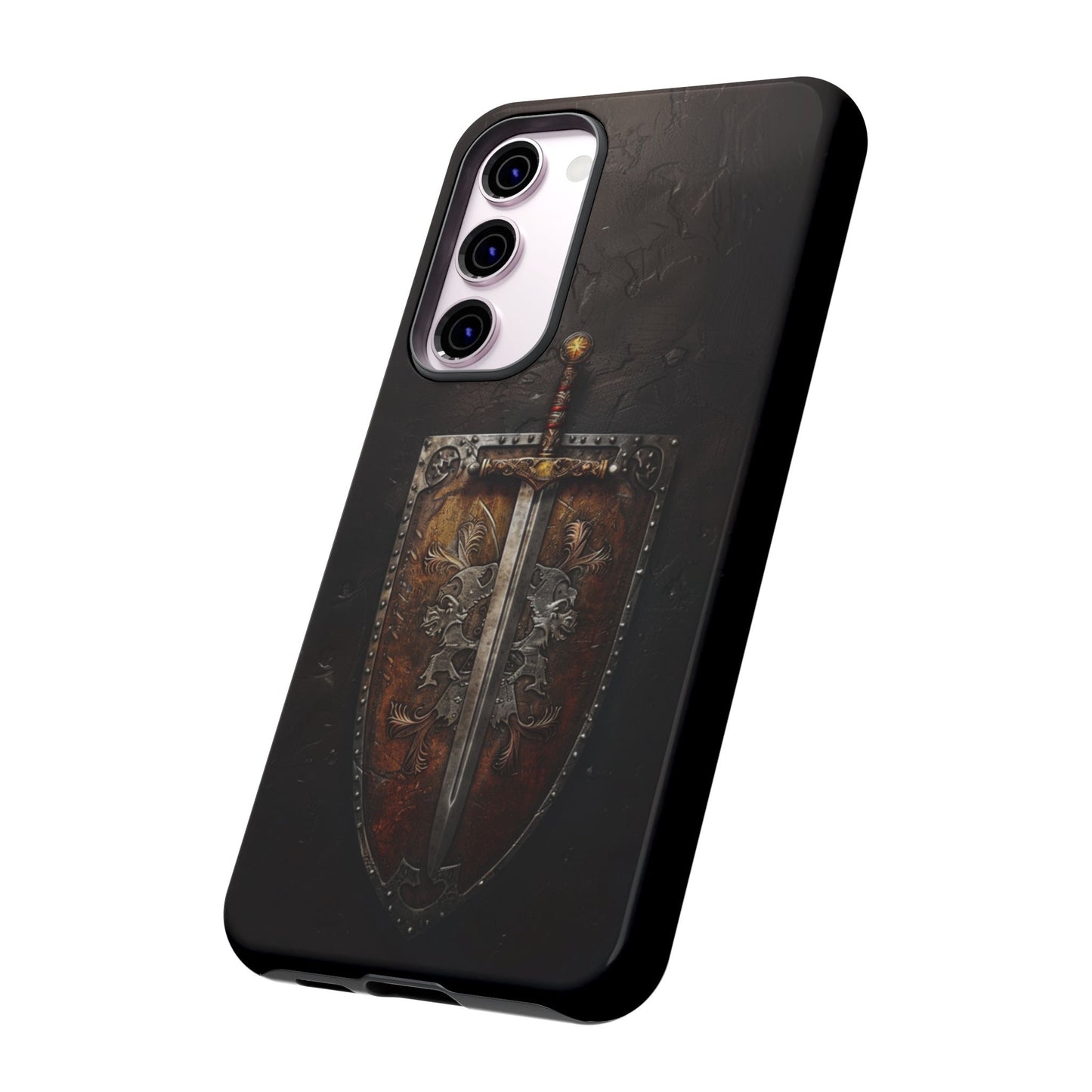 Medieval Sword and Shield Phone Case - For iPhone, Samsung Galaxy, and Google Pixel Devices