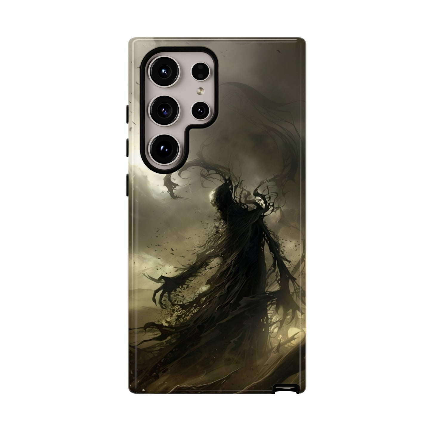 Dark Spirit Phone Case – Grim Reaper Haunting Design for iPhone, Samsung Galaxy, and Google Pixel Devices