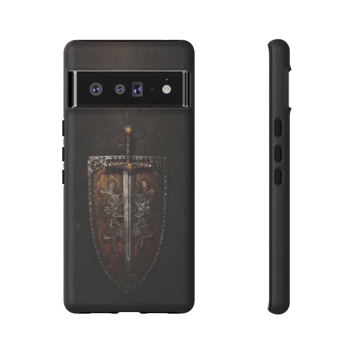 Medieval Sword and Shield Phone Case - For iPhone, Samsung Galaxy, and Google Pixel Devices