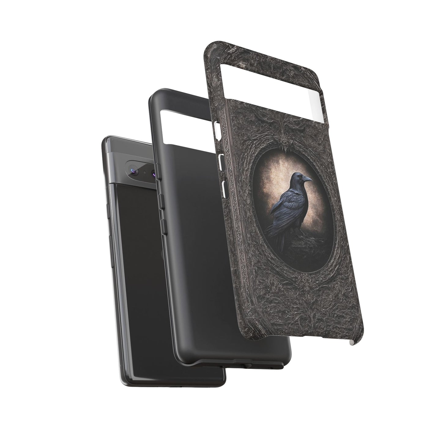 Gothic Raven Phone Case - Mysterious Dark Bird Design