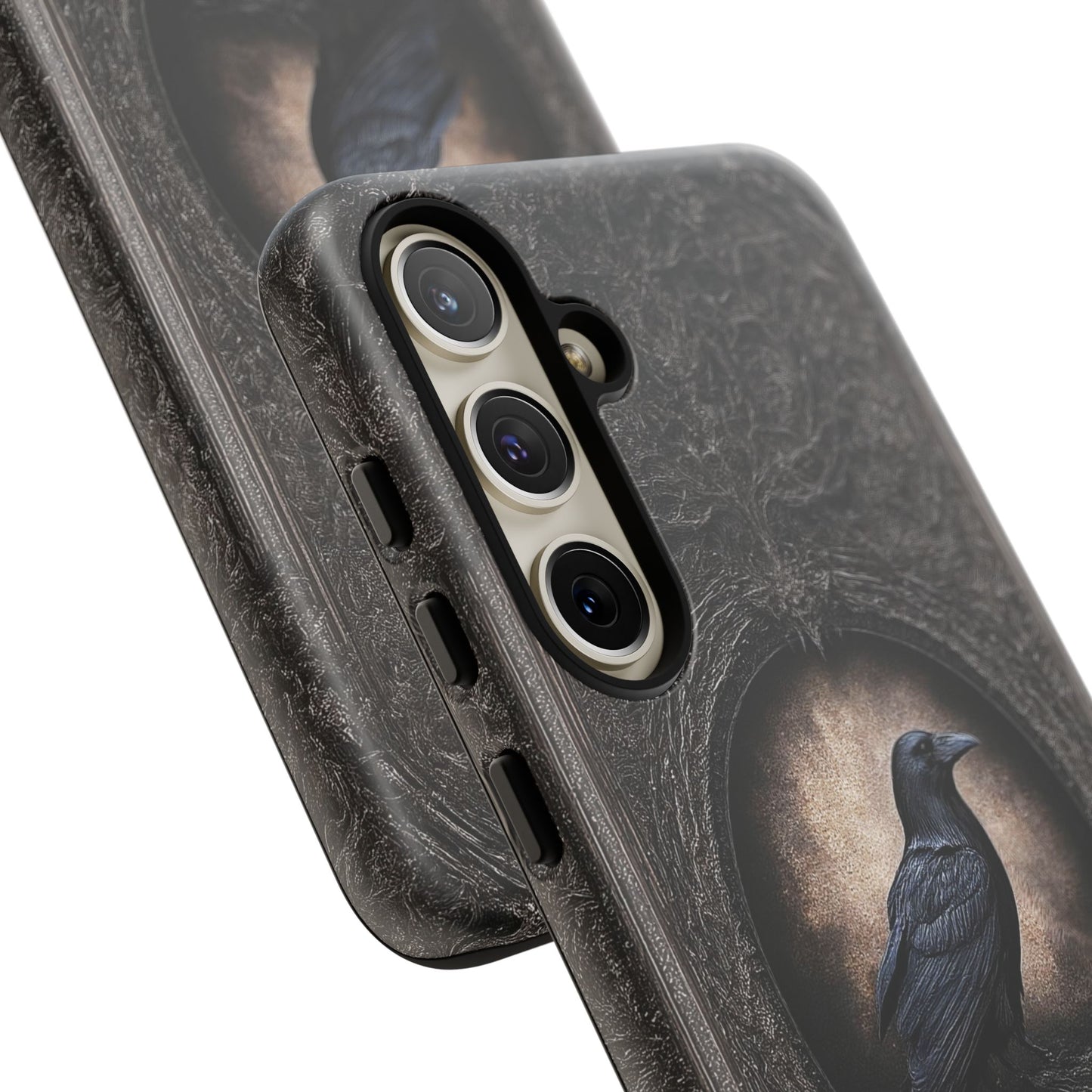 Gothic Raven Phone Case - Mysterious Dark Bird Design