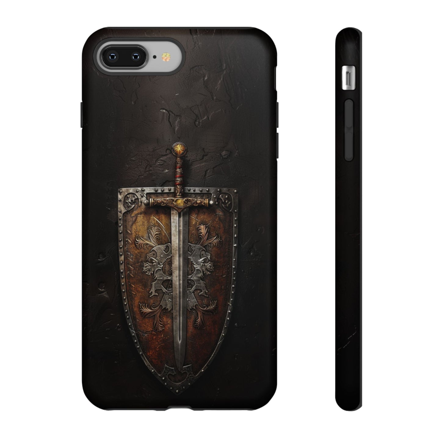 Medieval Sword and Shield Phone Case - For iPhone, Samsung Galaxy, and Google Pixel Devices