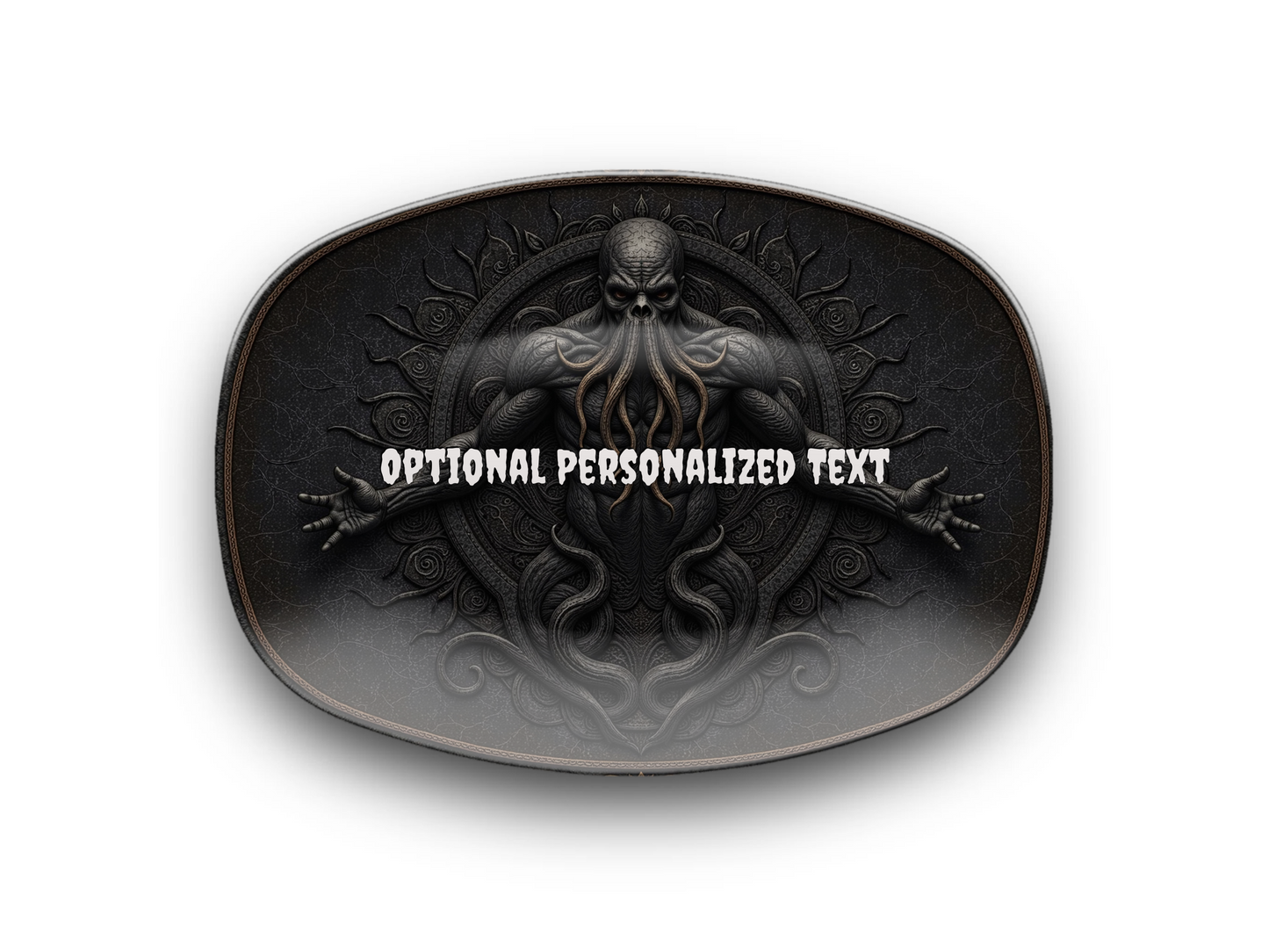 Dark Cthulhu Gothic Oval Platter – Personalized Horror Serving Tray