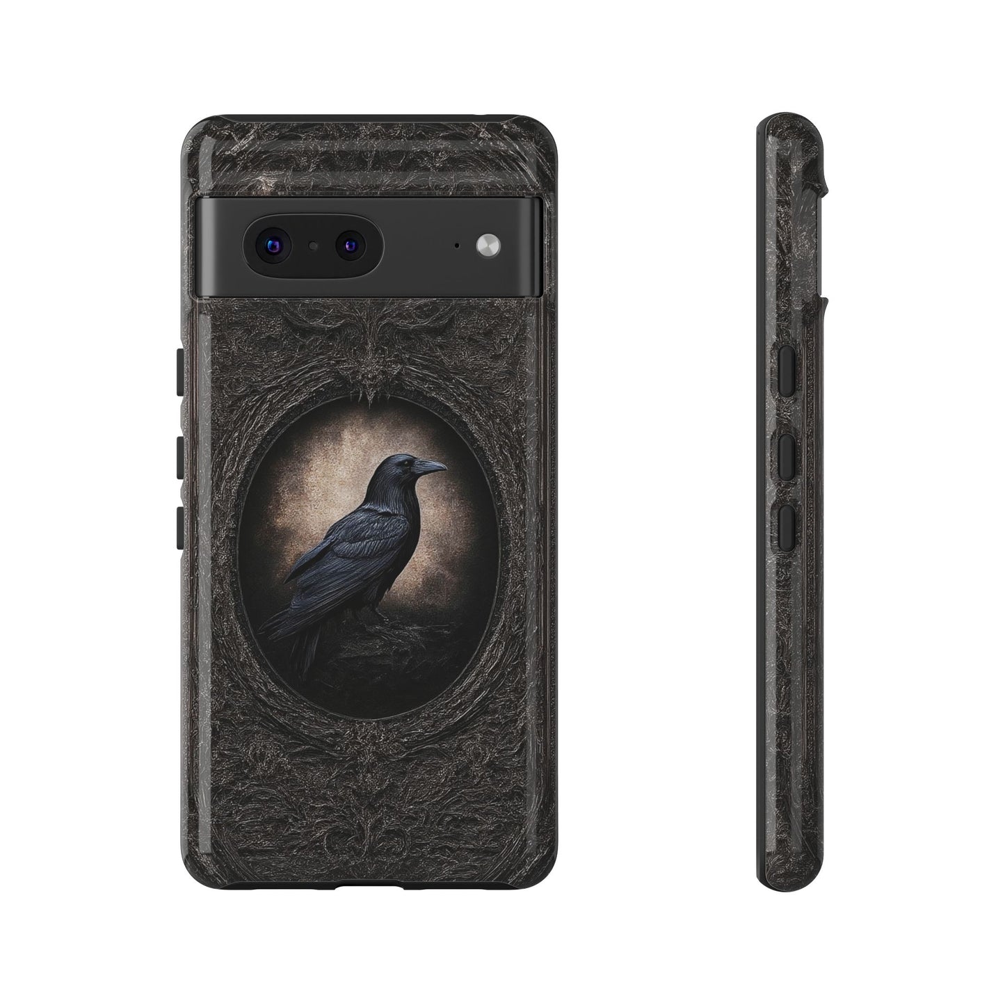 Gothic Raven Phone Case - Mysterious Dark Bird Design