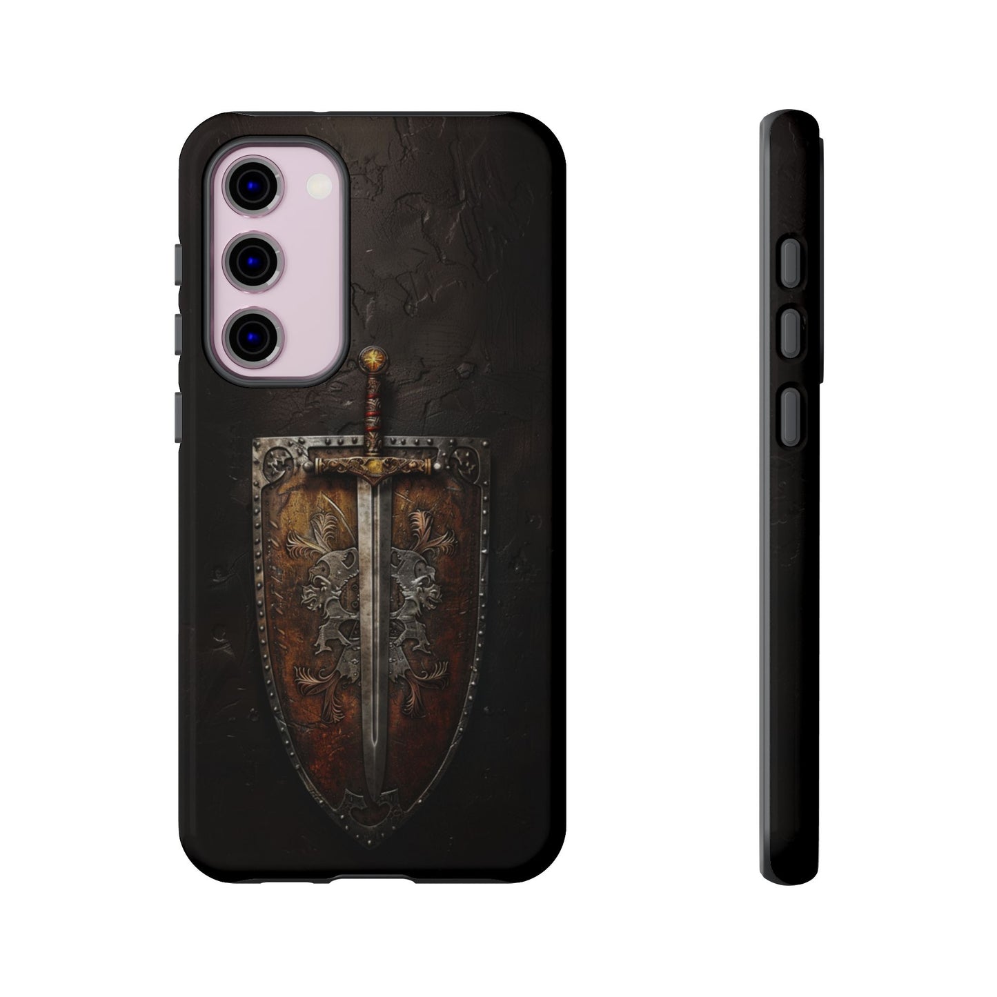 Medieval Sword and Shield Phone Case - For iPhone, Samsung Galaxy, and Google Pixel Devices